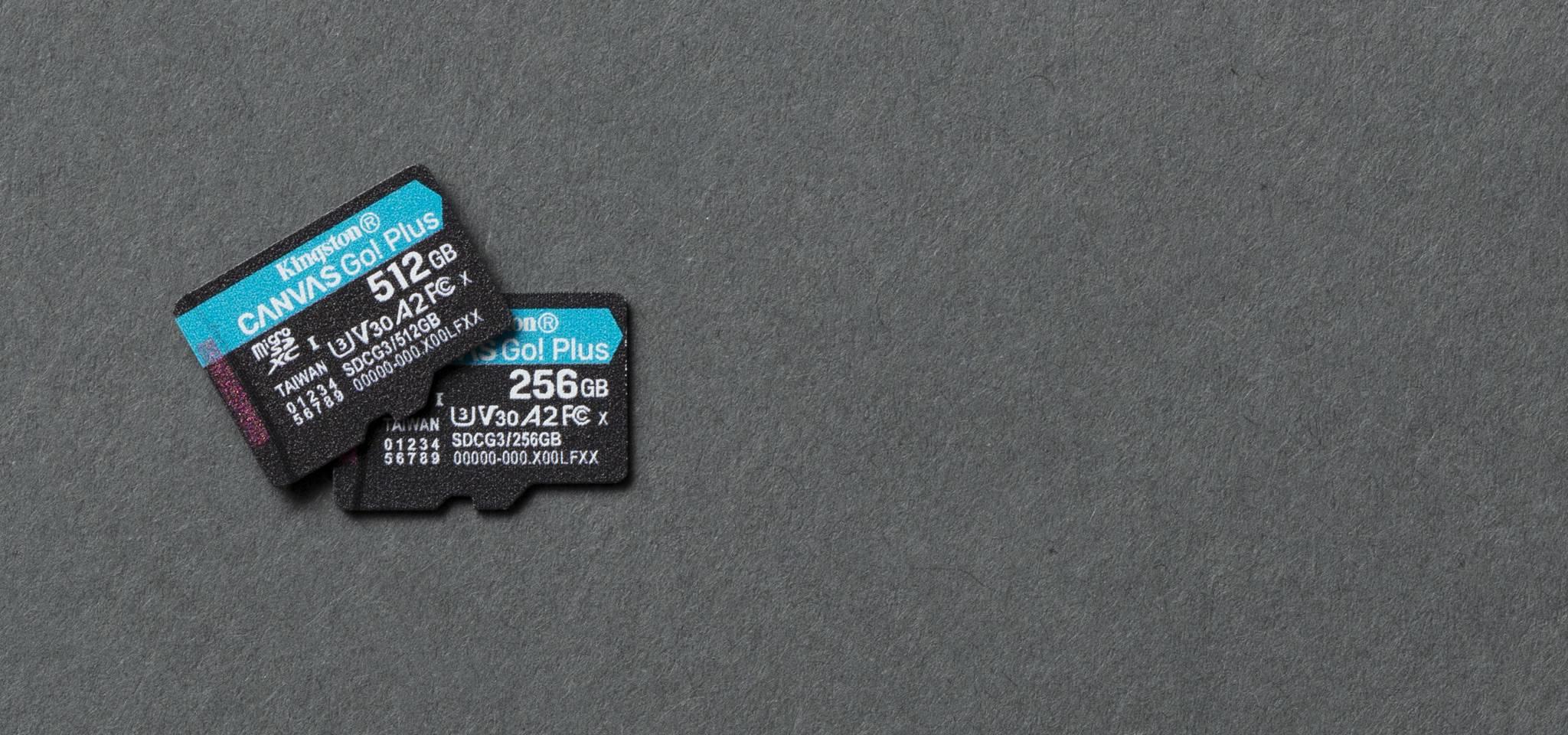 Atminties kortelė „Kingston“ 256 GB „Micro SDXC Canvas Go Plus 170R A2 U3 V30“ kortelė su ADP