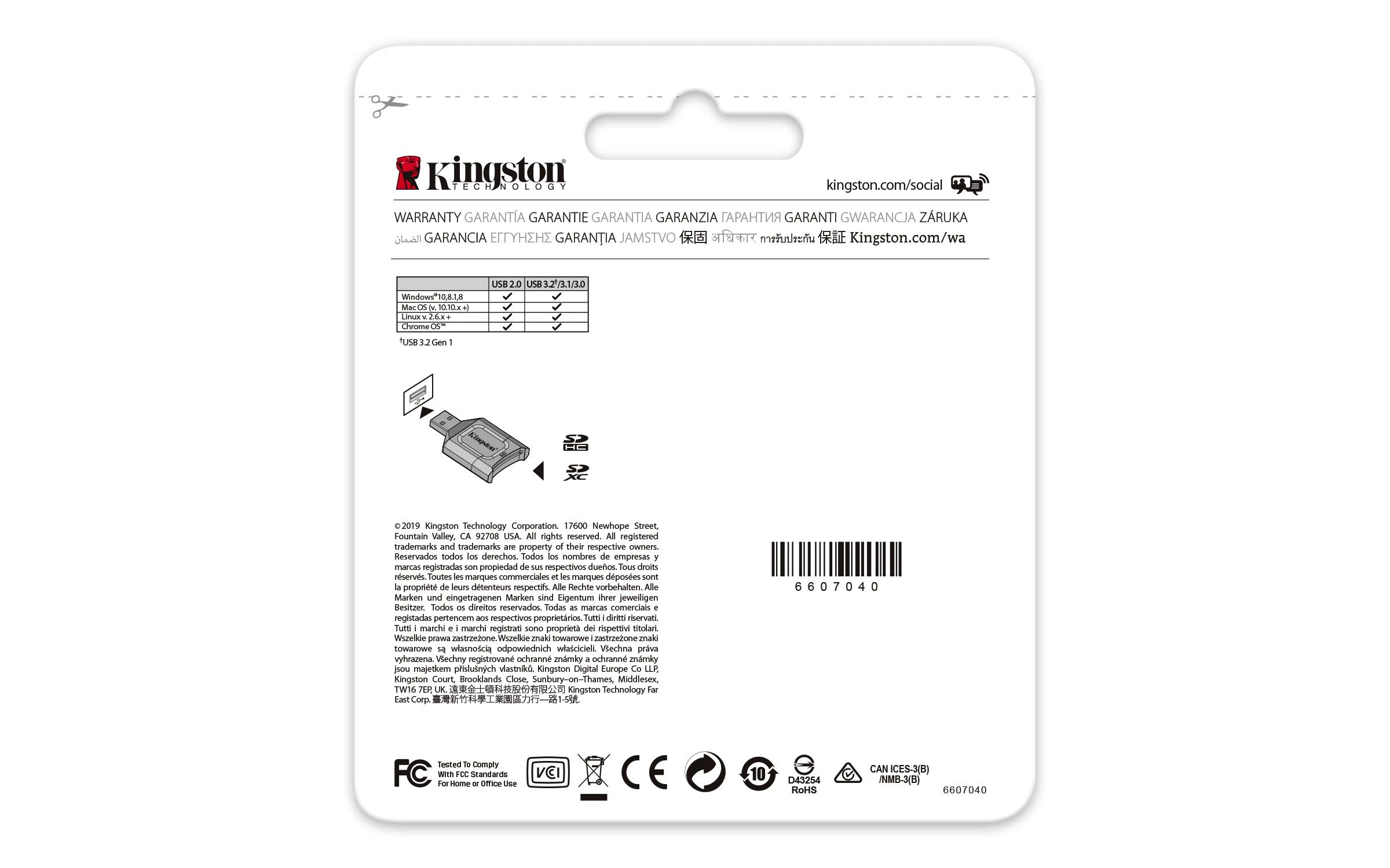 Kingston Technology MobileLite Plus kortelių skaitytuvas Juoda USB 3.2 Gen 1 (3.1 Gen 1) Type-A