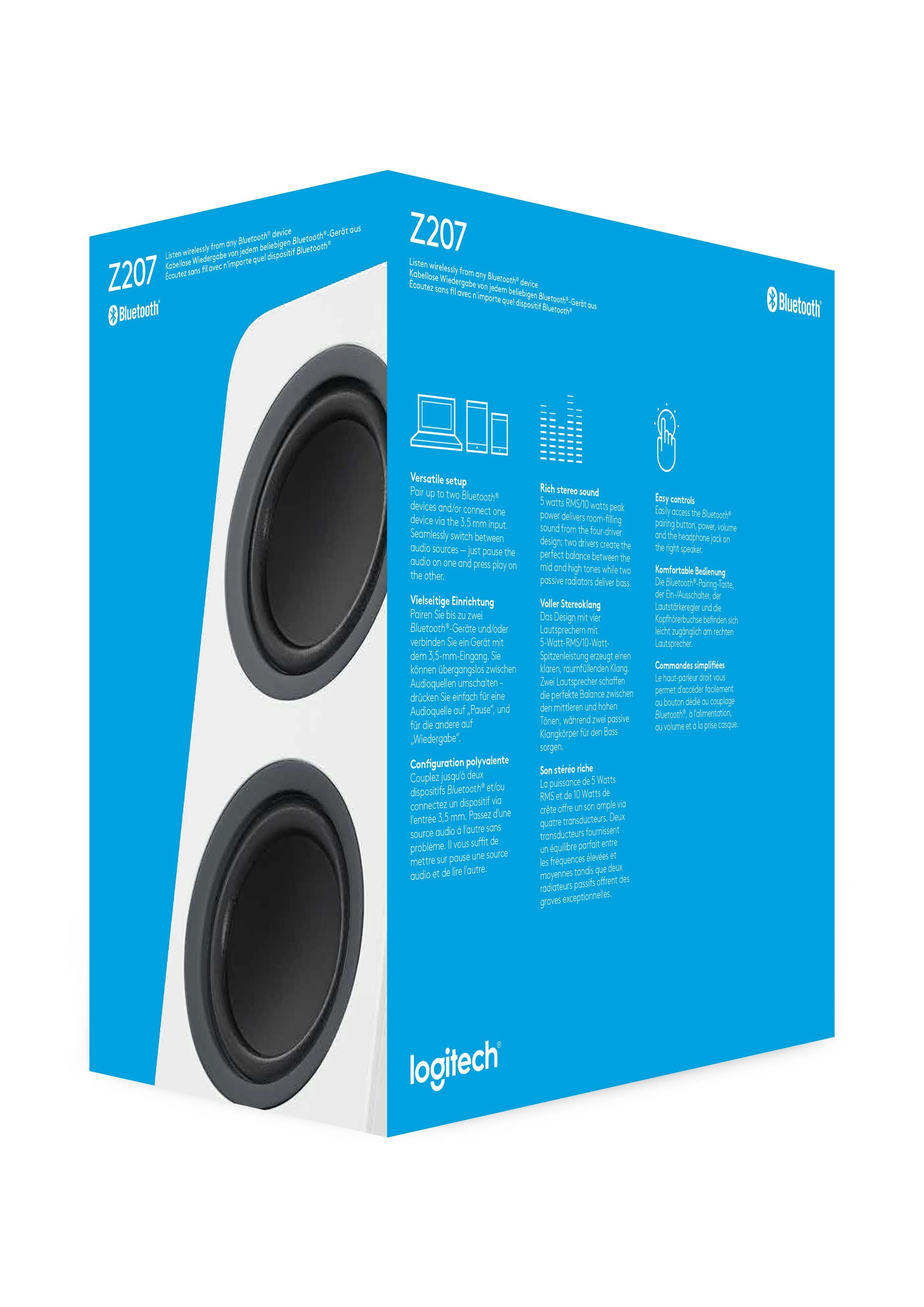 LOGITECH Z207 Bluetooth kompiuterio garsiakalbiai - OFF Baltas - EMEA