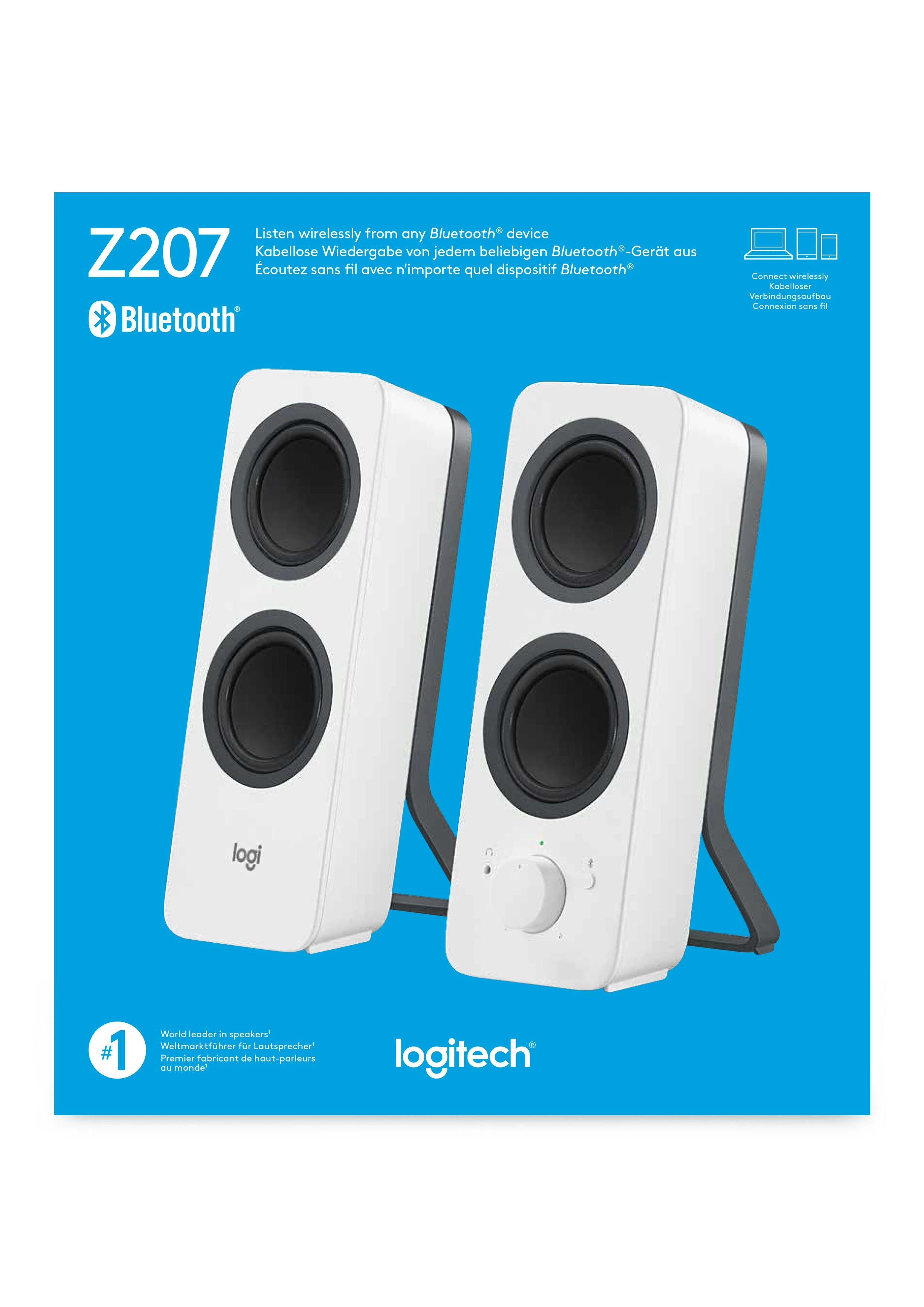 LOGITECH Z207 Bluetooth kompiuterio garsiakalbiai - OFF Baltas - EMEA