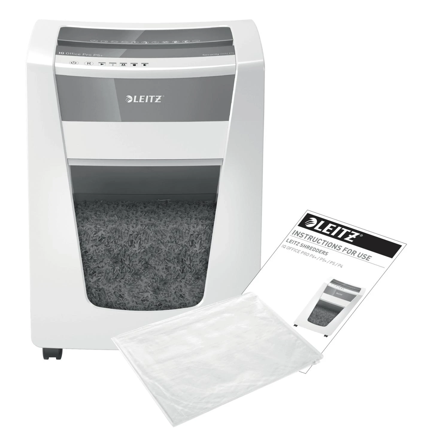 Dokumentų naikiklis LEITZ IQ Office Pro, P5+, 30L, 2x5mm, 7 lapai/80gsm