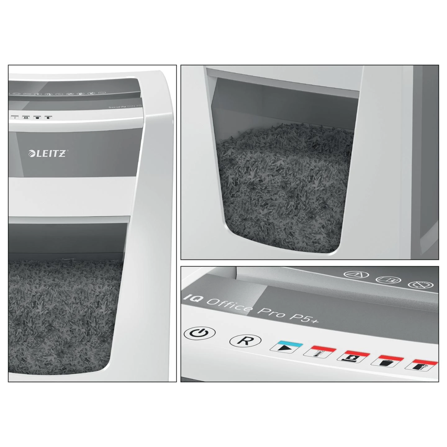 Dokumentų naikiklis LEITZ IQ Office Pro, P5+, 30L, 2x5mm, 7 lapai/80gsm