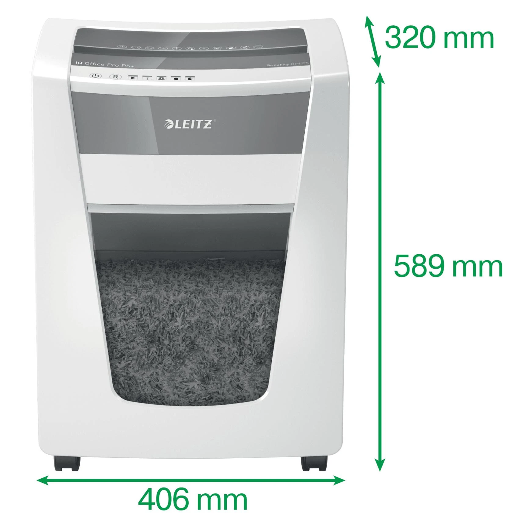 Dokumentų naikiklis LEITZ IQ Office Pro, P5+, 30L, 2x5mm, 7 lapai/80gsm