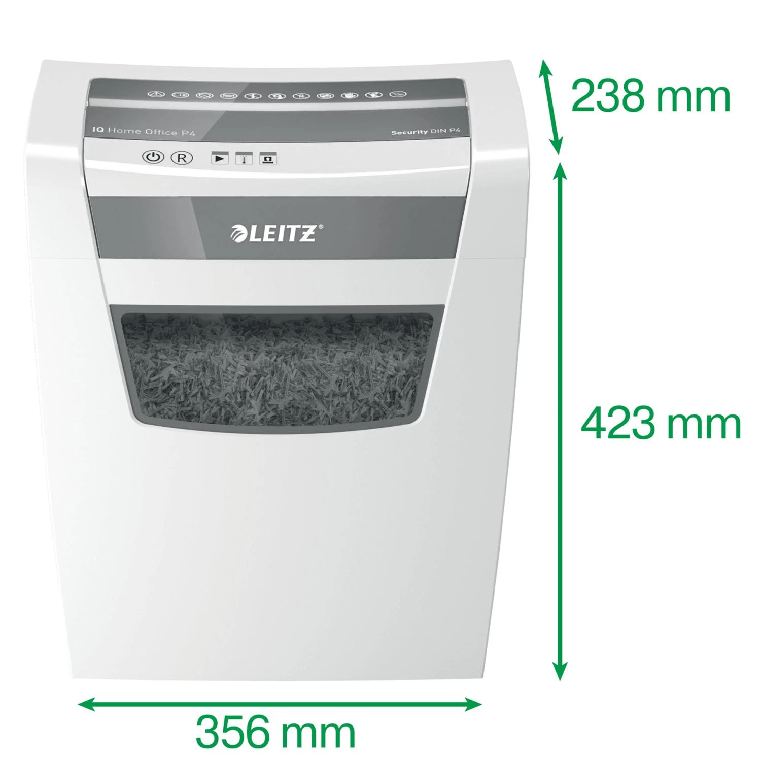 Rexel Dokumentų naikiklis LEITZ IQ Home Office, P4, 23L, 4x28mm, 10 lapų