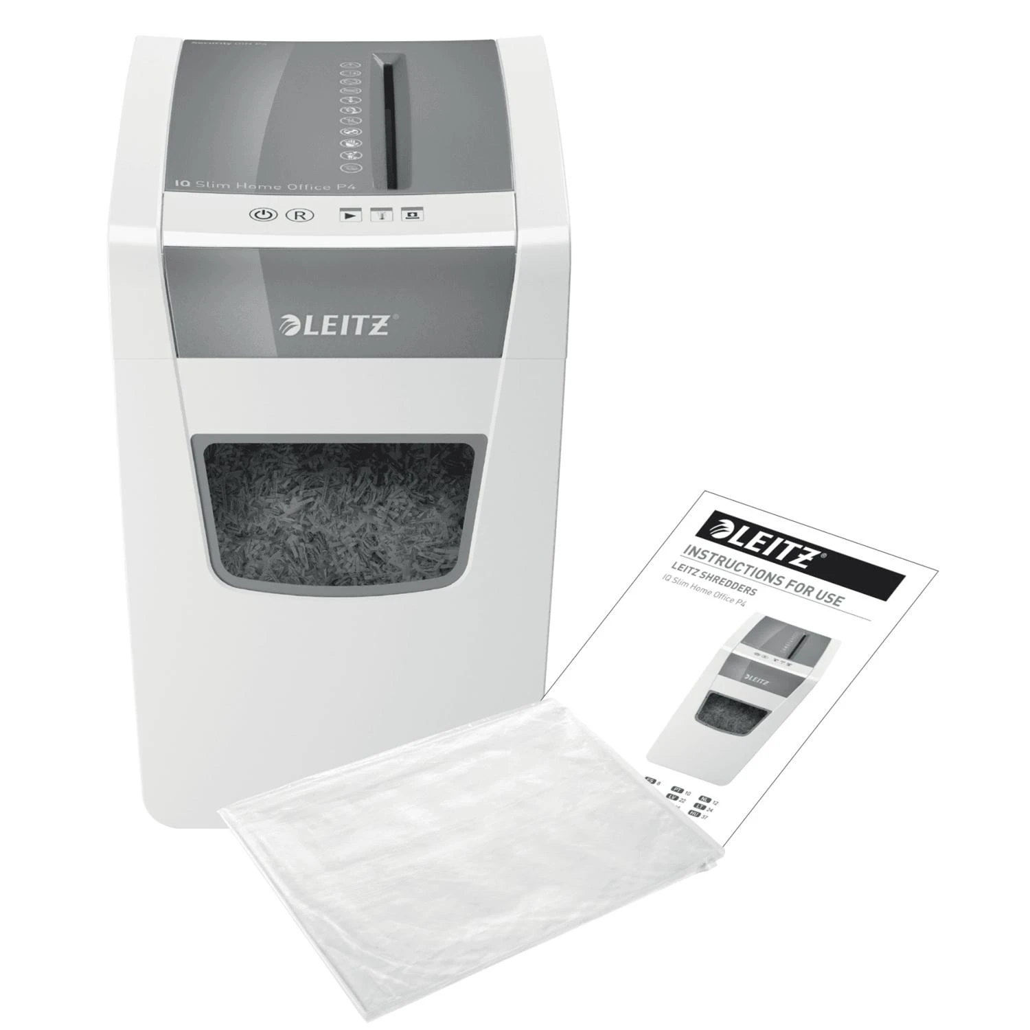 Dokumentų naikiklis LEITZ IQ Slim Home Office, P4, 23L, 4x28mm, 10 lapų