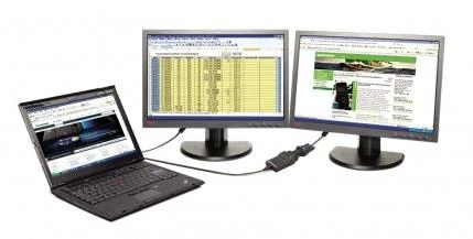 Lenovo USB 3.0 - DVI/VGA USB A DVI/VGA Juoda