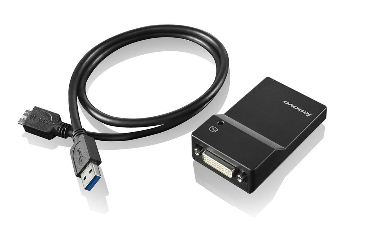 Lenovo USB 3.0 - DVI/VGA USB A DVI/VGA Juoda