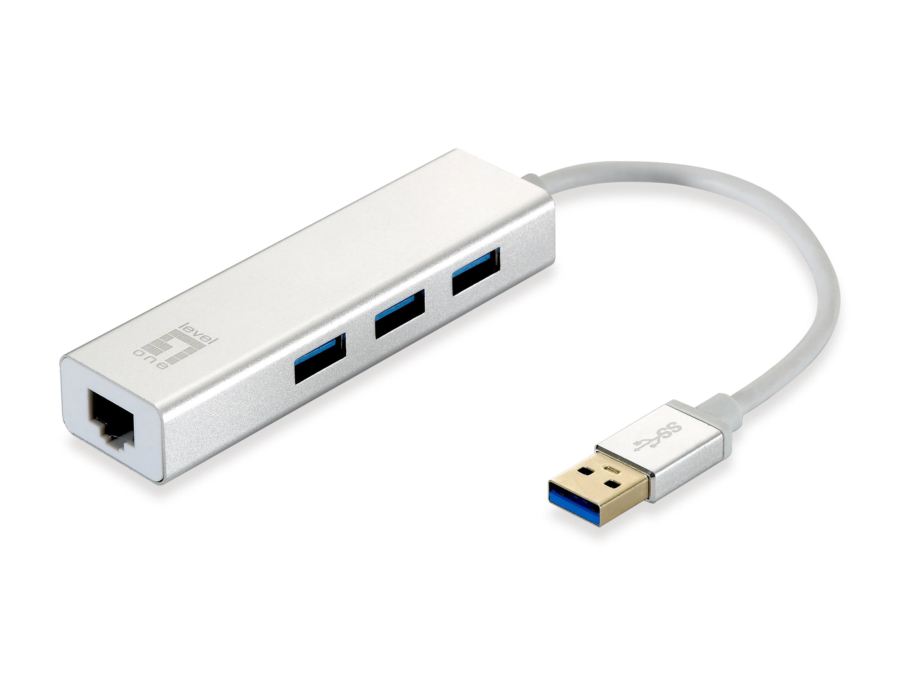 Level One USB-0503 tinklo adapteris su USB šakotuvu