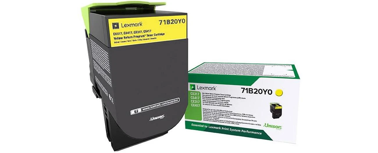 Lexmark 2,3K geltonos grąžinimo programos dažų kasetė (CS/CX317,417,517) | Lexmark grąžinimo programos dažų kasetė | 2,3K grąžinimo programos dažų kasetė | Tonerio kasetė | Geltonas