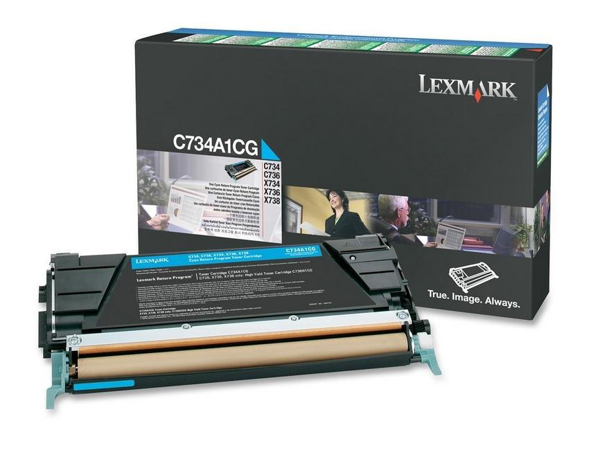 Lexmark C734A1CG kasetė, žalsvai mėlyna, 6000 puslapių