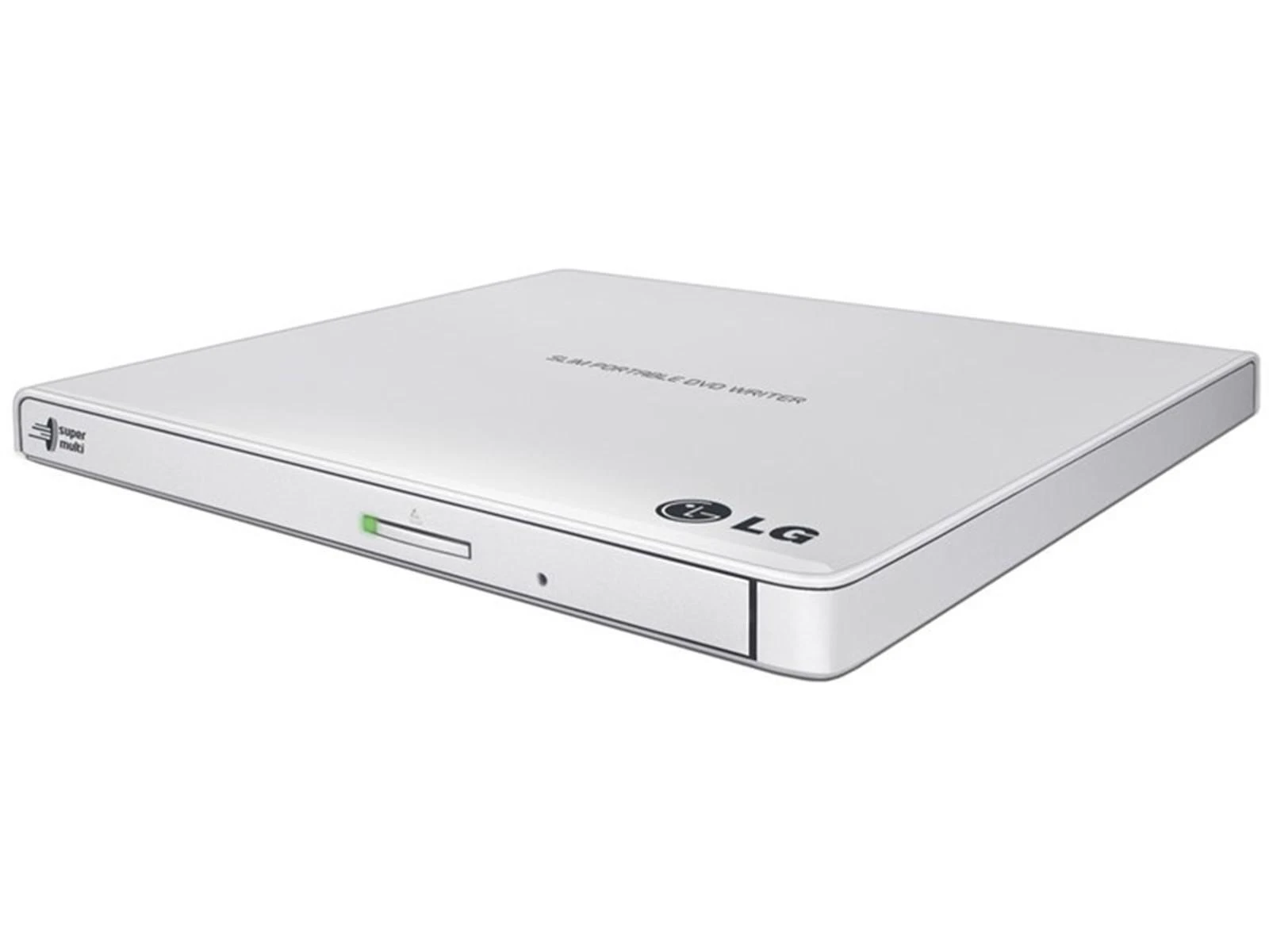 LG H.L duomenų saugykla | Itin plonas nešiojamasis DVD rašiklis | GP57EW40 | Sąsaja USB 2.0 | DVD±R/RW | CD skaitymo greitis 24 x | CD įrašymo greitis 24 x | Baltas | Stalinis kompiuteris / Nešiojamasis kompiuteris