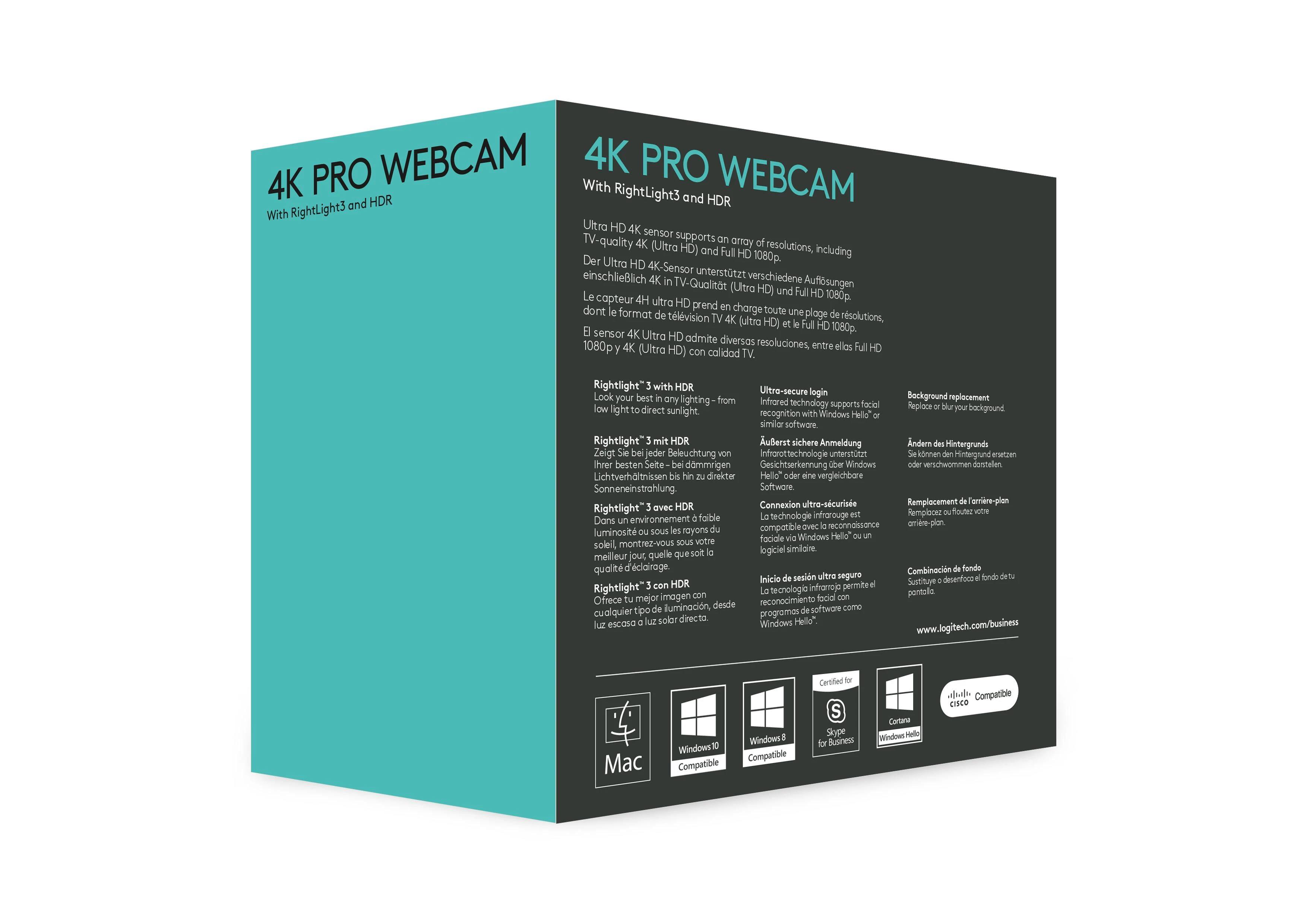 Internetinė kamera Logitech BRIO ULTRA HD PRO 4K (960-001106)