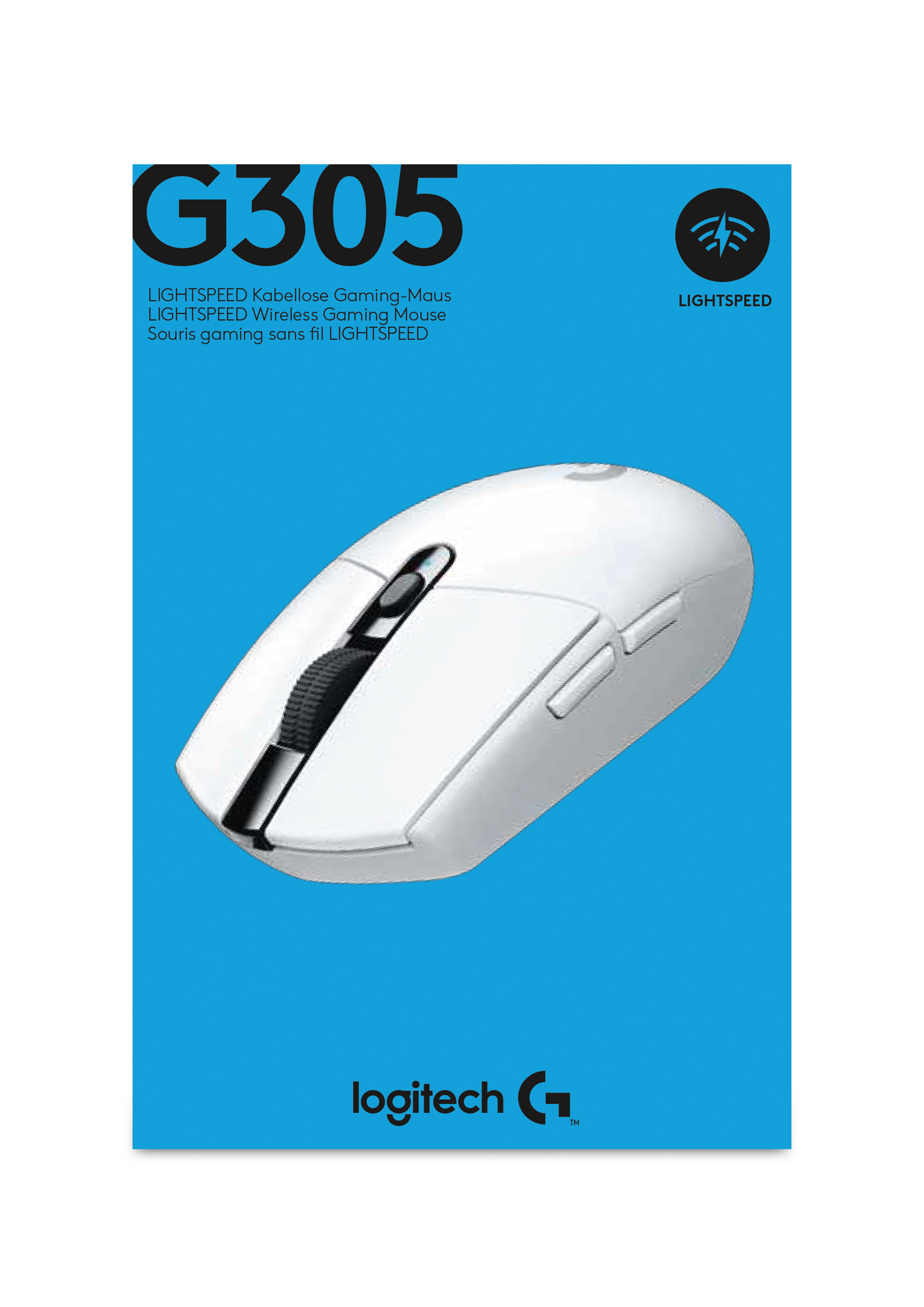 Belaidė žaidimų pelė Logitech G305 Hero, Lightspeed, Balta