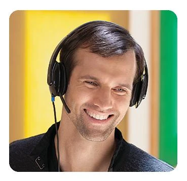 Universalios Ausinės Logitech H540 su USB jungtimi ir triukšmą slopinančiu mikrofonu