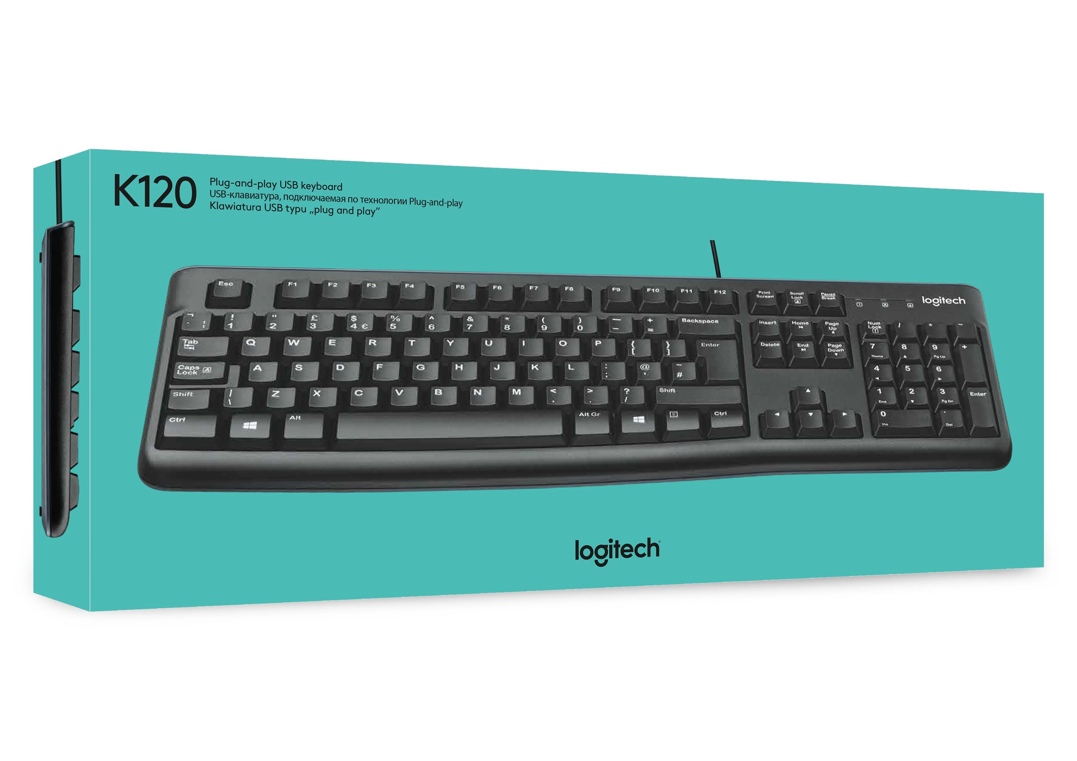 Logitech K120 klaviatūra USB AZERTY Prancūzų Juoda