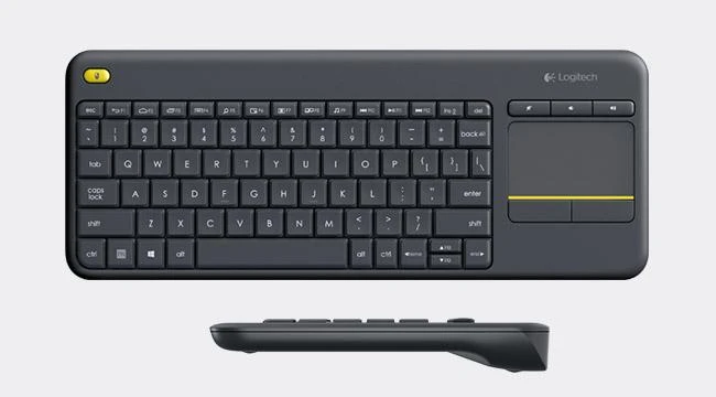 Logitech K400 Plus klaviatūra Radijo dažnio belaidė QWERTY Skandinaviškas Juoda