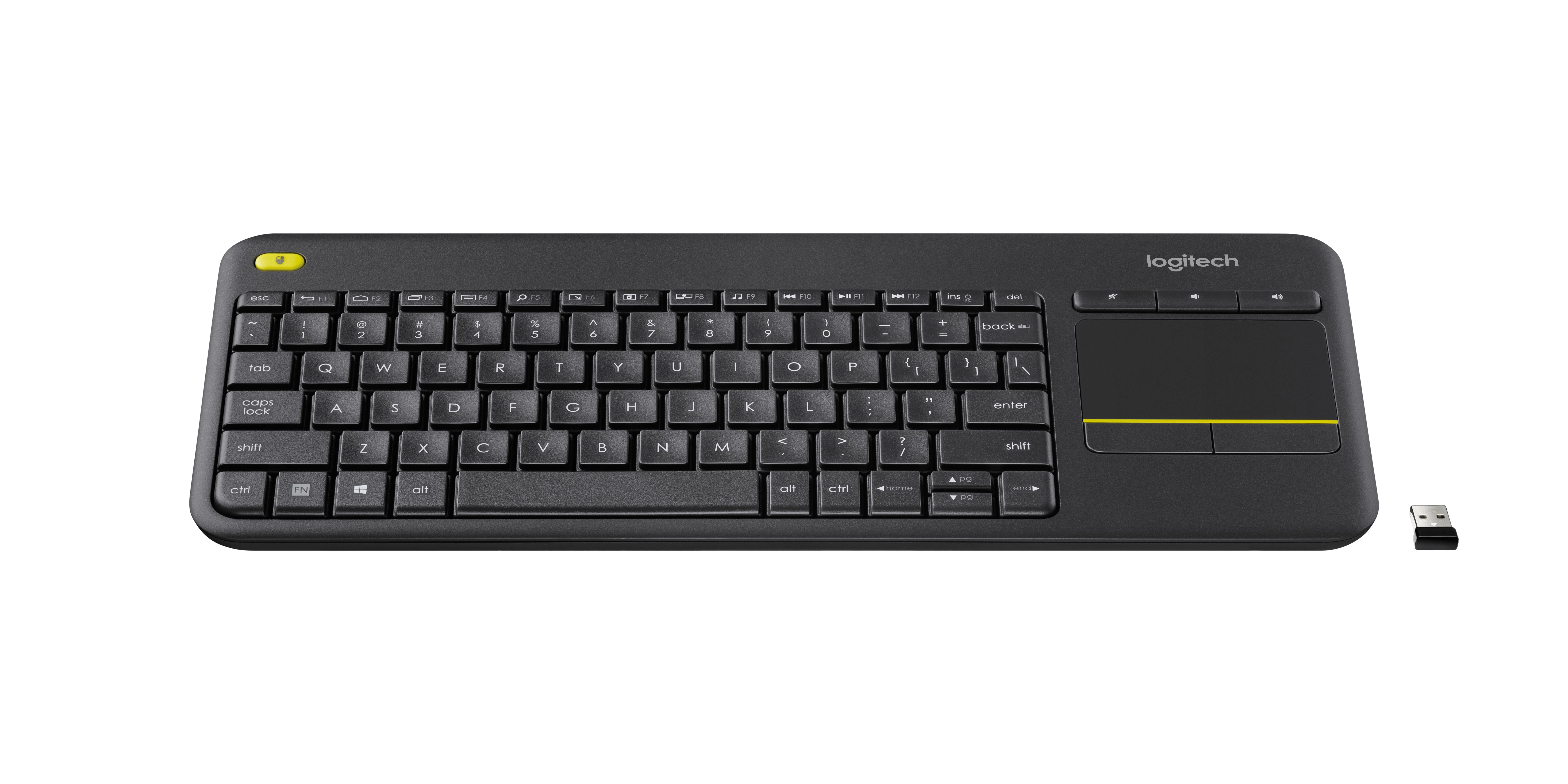 Belaidė klaviatūra Logitech K400 Plus, juoda