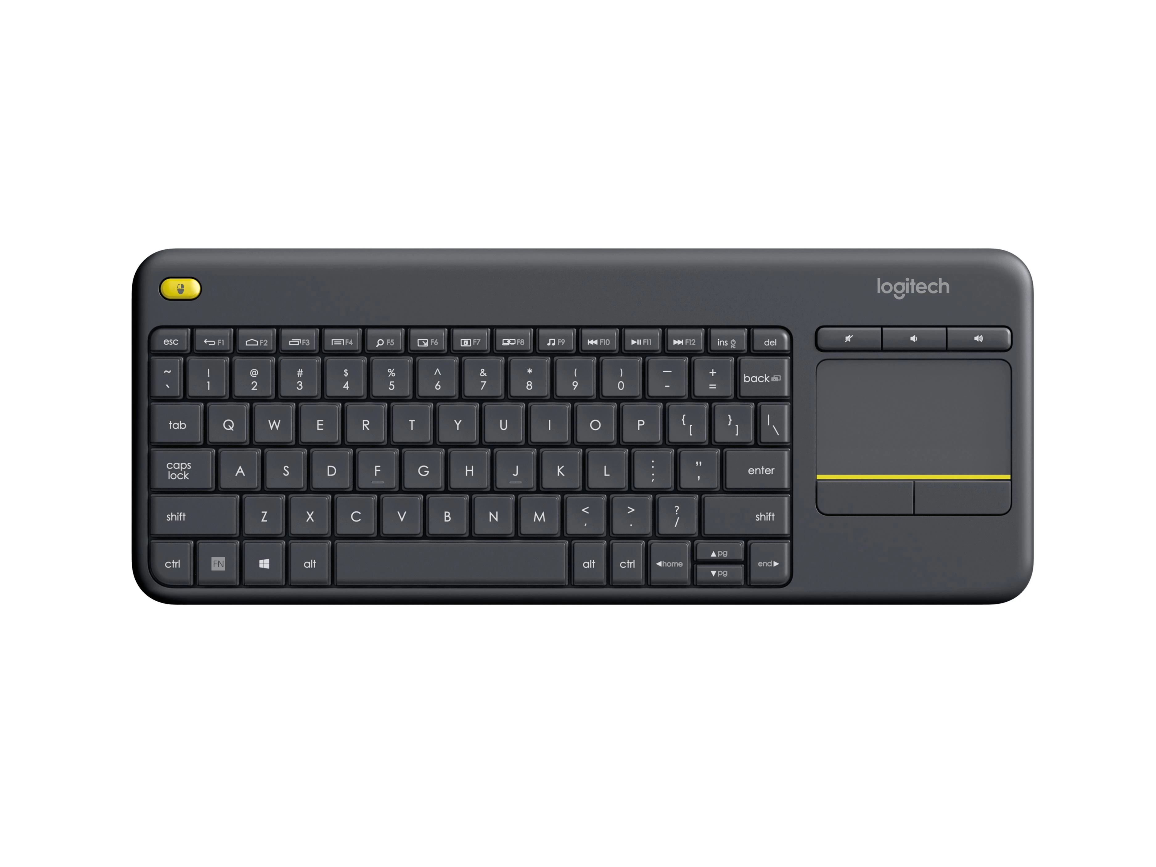 Belaidė klaviatūra Logitech K400 Plus, juoda