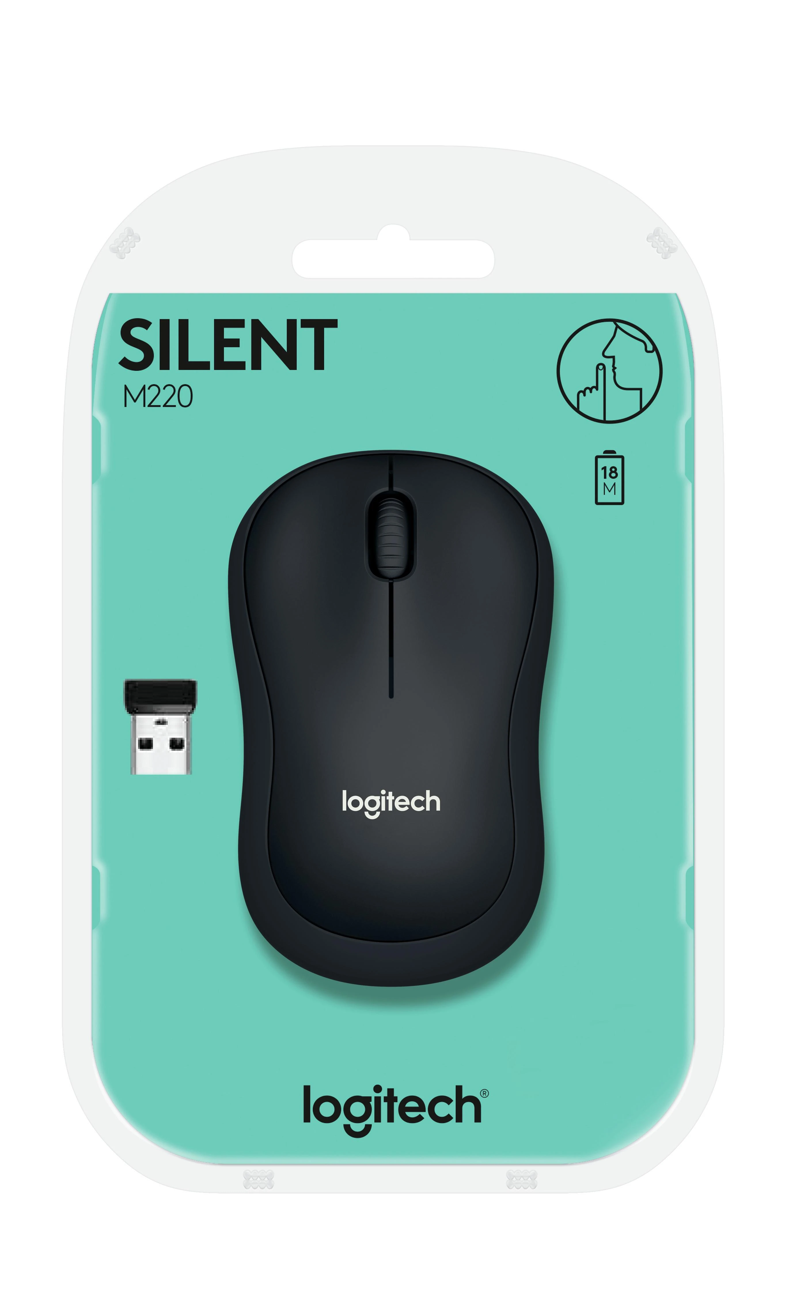 Belaidė pelė LOGITECH M220 Silent Juodai pilka