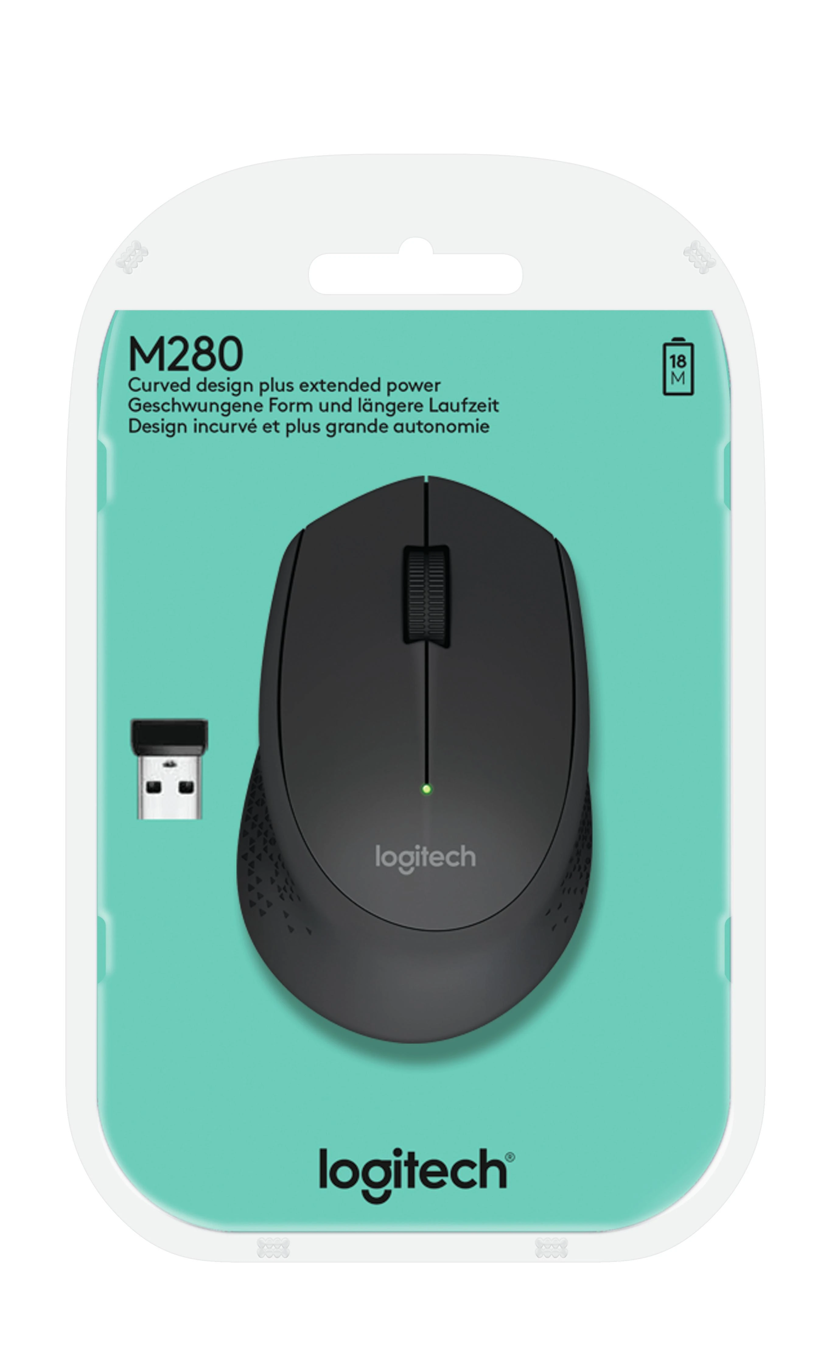 Optinė belaidė pelė Logitech M280 juoda