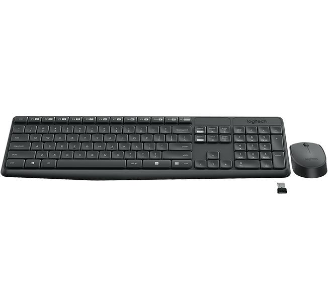 Belaidis klaviatūros ir pelės rinkinys Logitech MK235, RU išdėstymas