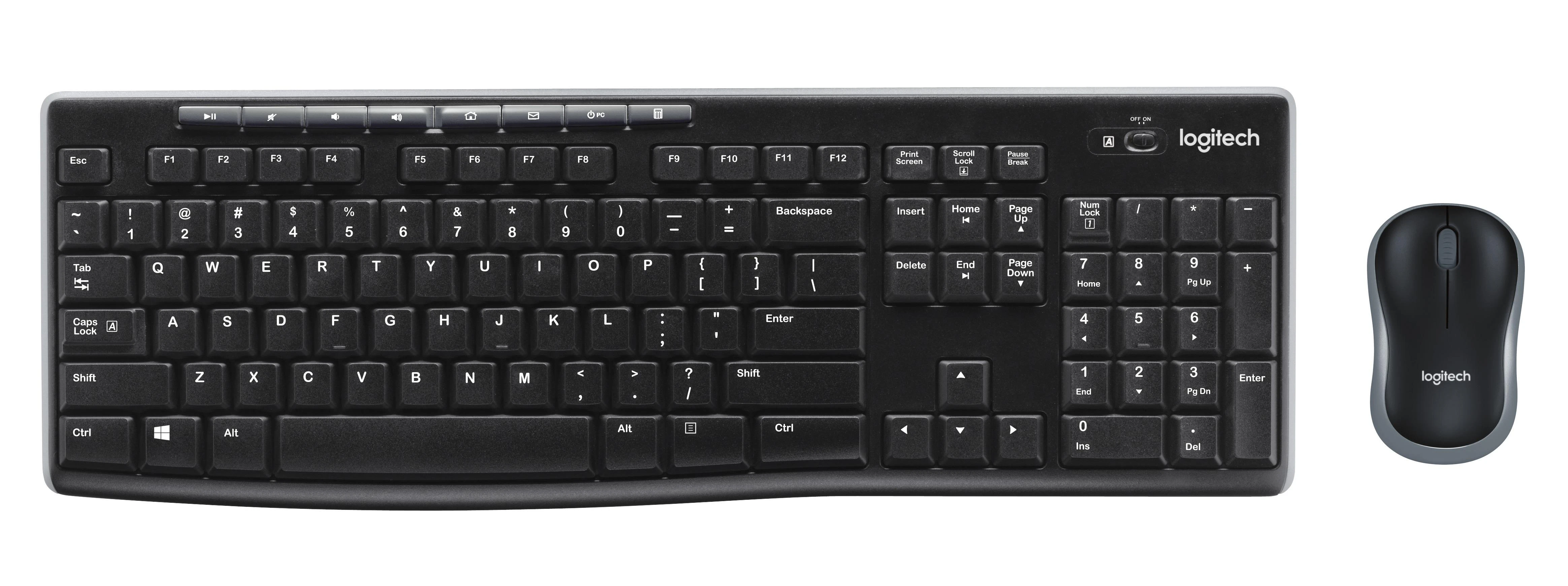 Logitech MK270 klaviatūra Radijo dažnio belaidė QWERTY Italų kalba Juoda