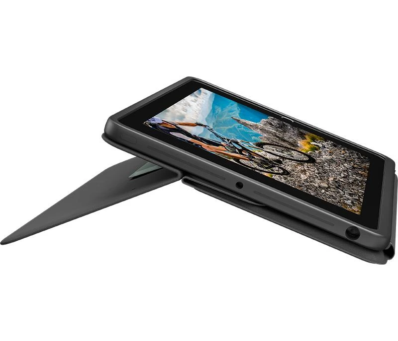 Planšetinio kompiuterio dėklas Logitech Rugged Folio, Anglų kalba (JK), C tipo USB, Pilkos spalvos