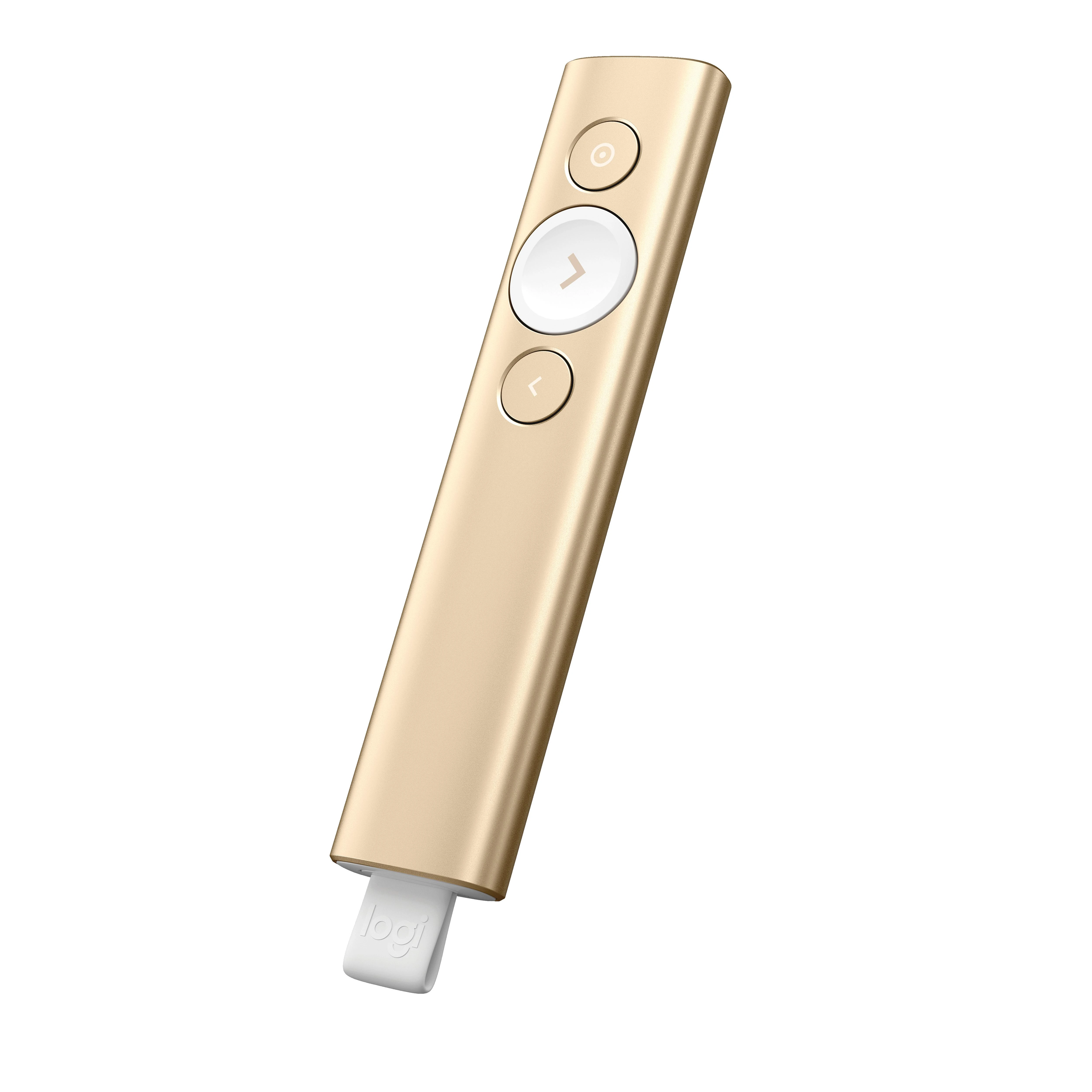 Logitech Spotlight belaidis valdymo pultas pristatymams Bluetooth/RF Auksas