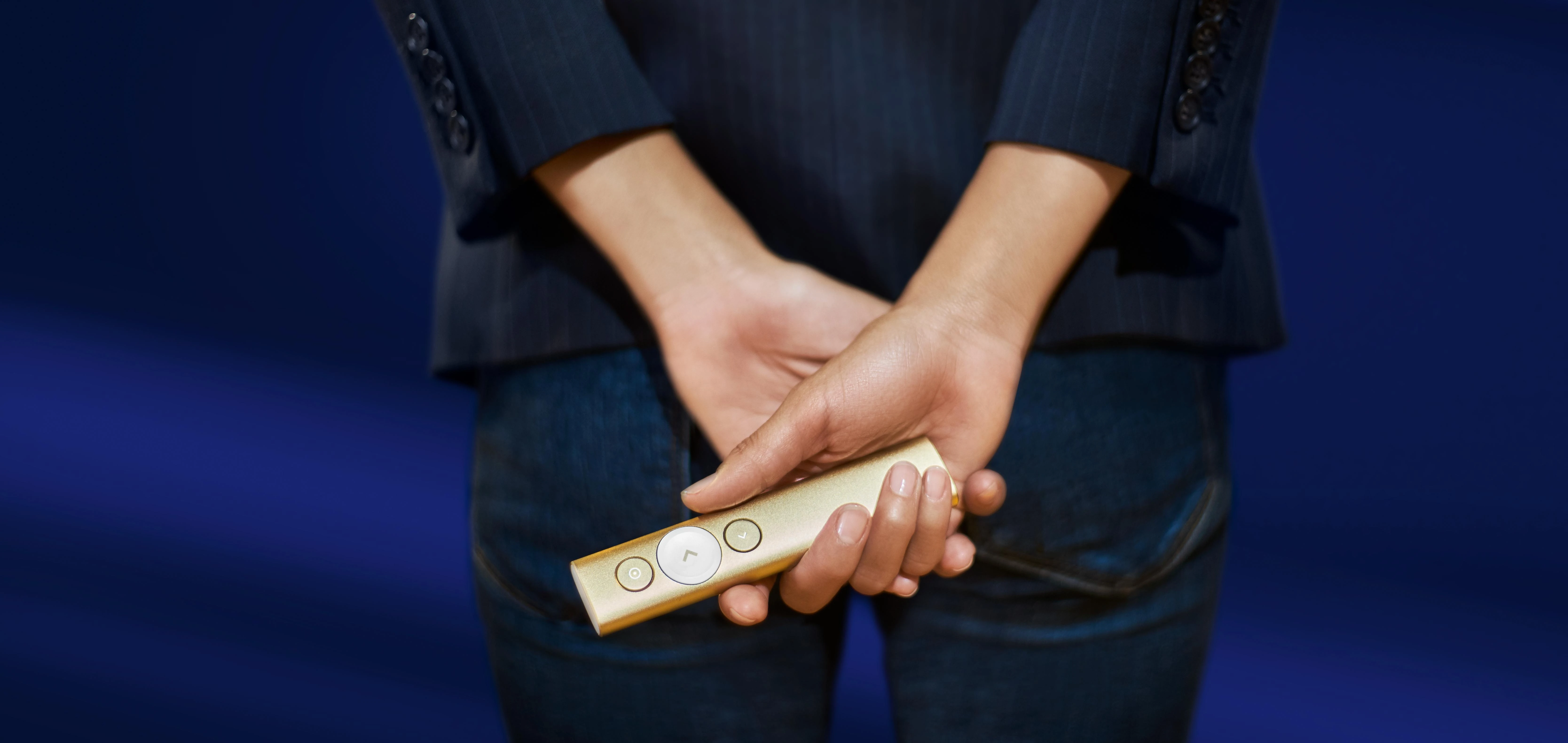 Logitech Spotlight belaidis valdymo pultas pristatymams Bluetooth/RF Auksas