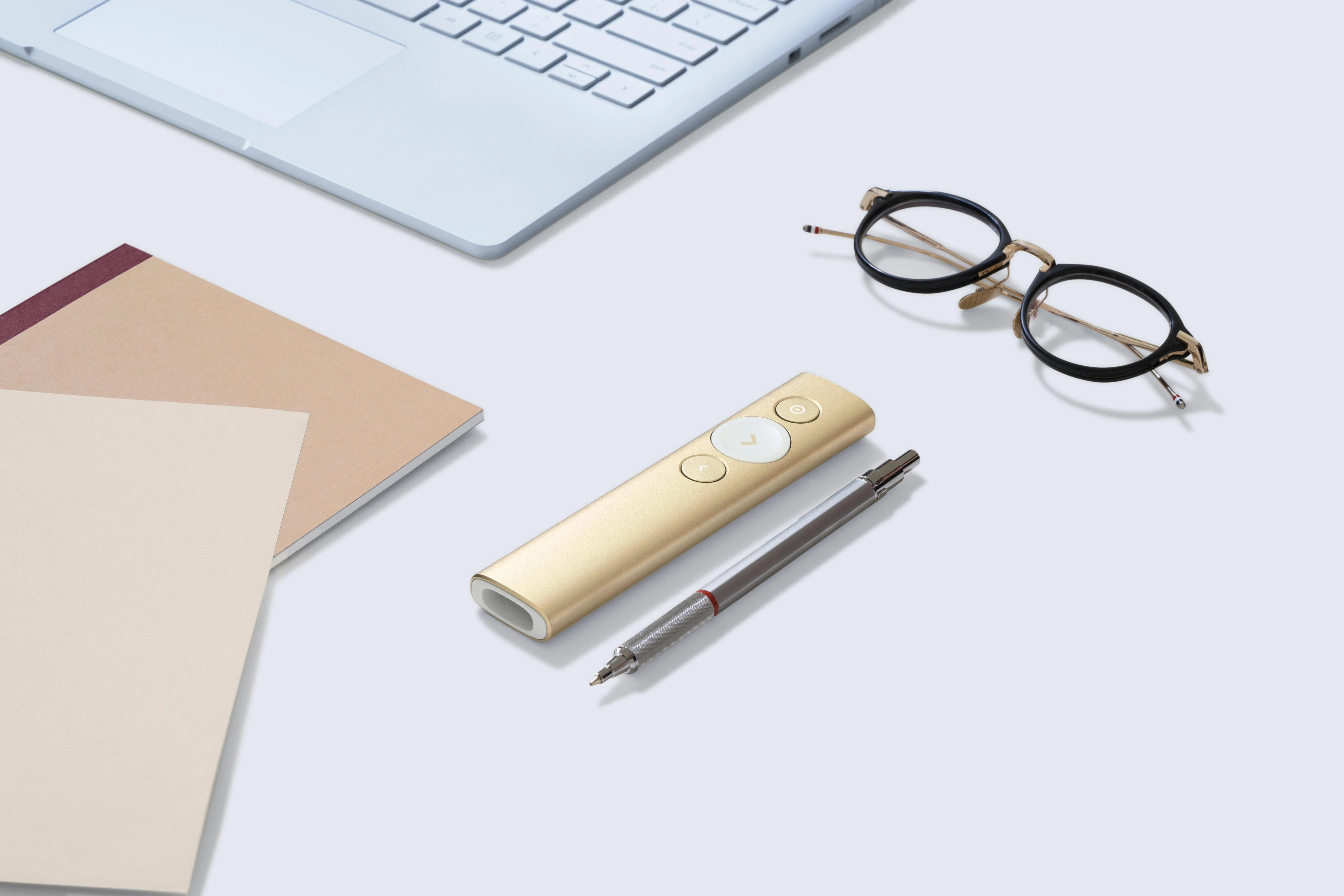 Logitech Spotlight belaidis valdymo pultas pristatymams Bluetooth/RF Auksas