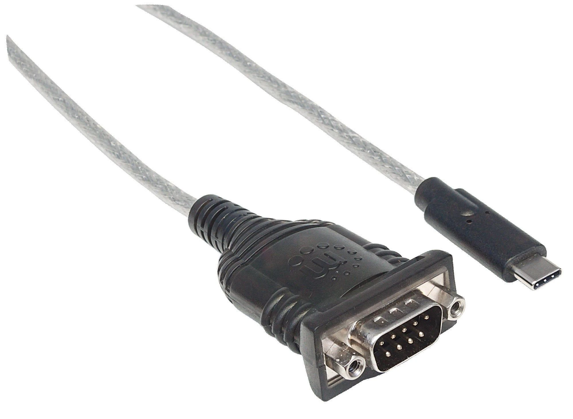 Intracom Manhattan 151283 serijinis kabelis Juoda, Sidabras 0,45 m USB-C Serial/COM/RS232/DB9