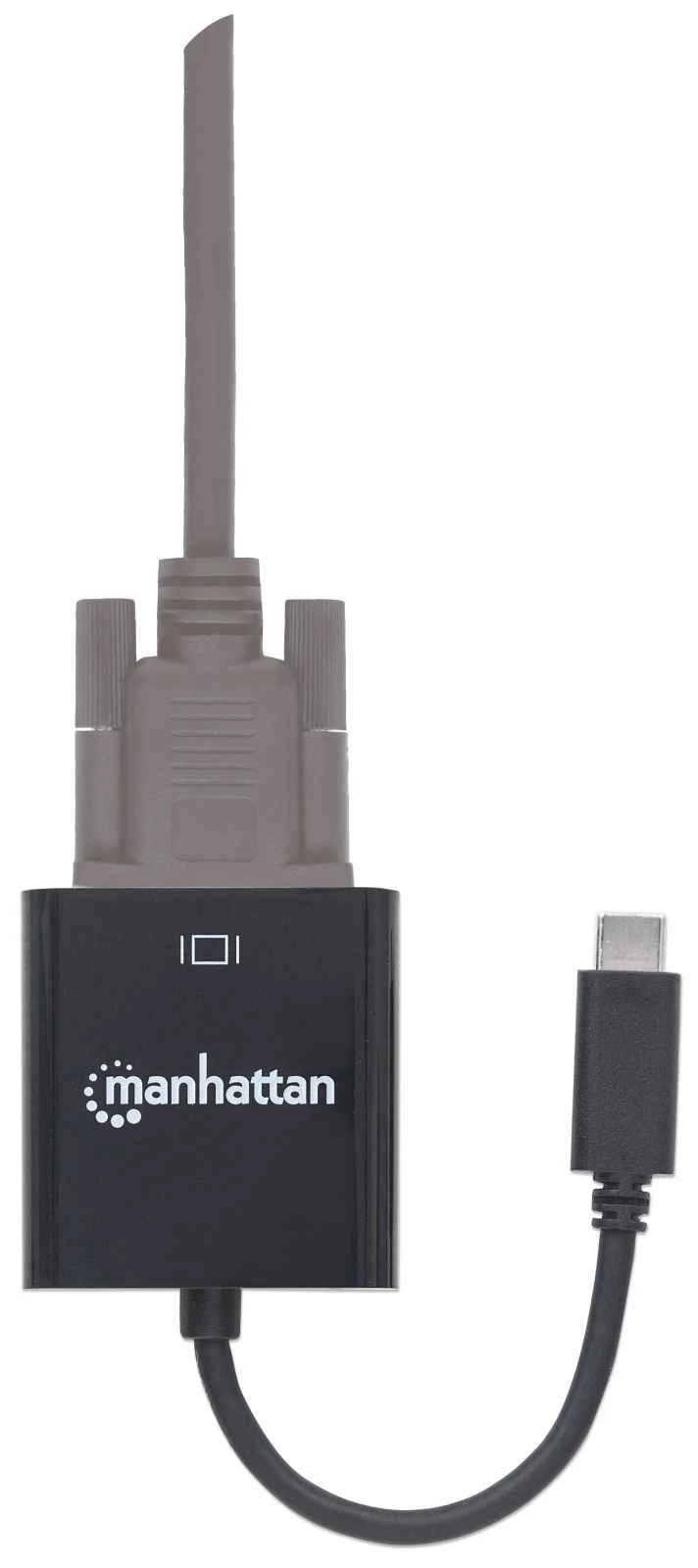 Manhattan 151771 kabelių sąsaja / invertavimo adapteris USB-C VGA Juoda