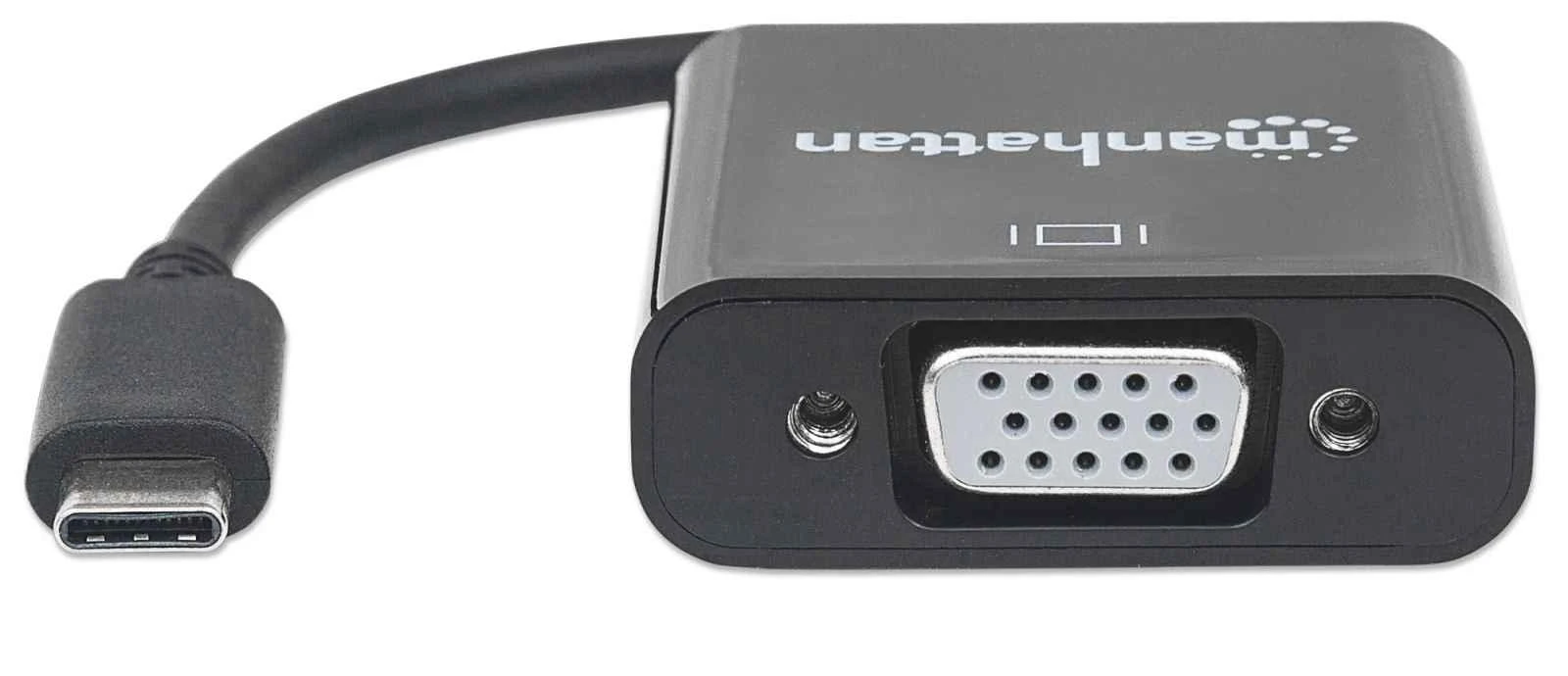 Manhattan 151771 kabelių sąsaja / invertavimo adapteris USB-C VGA Juoda