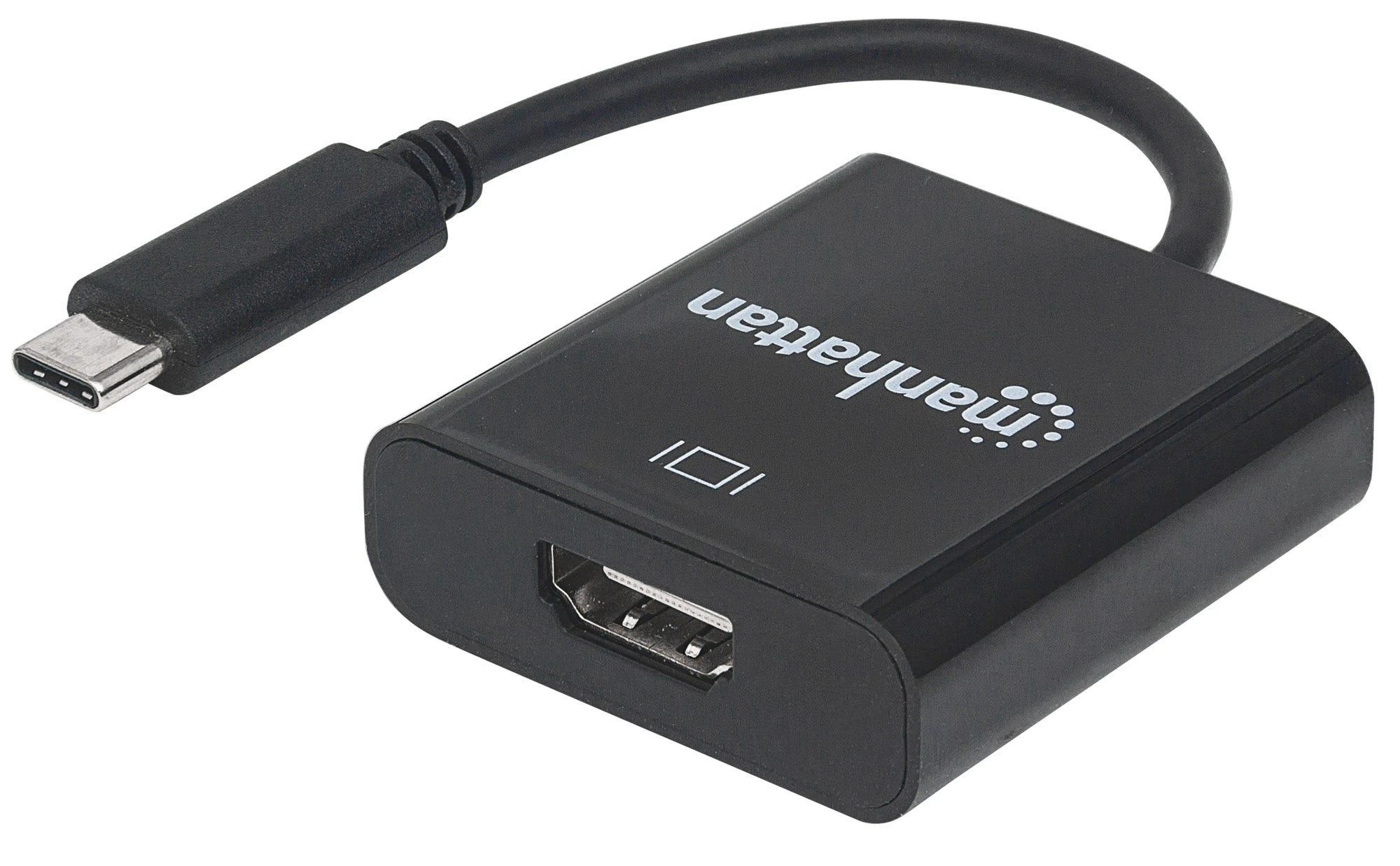 USB-C į HDMI adapteris, juodas korpusas