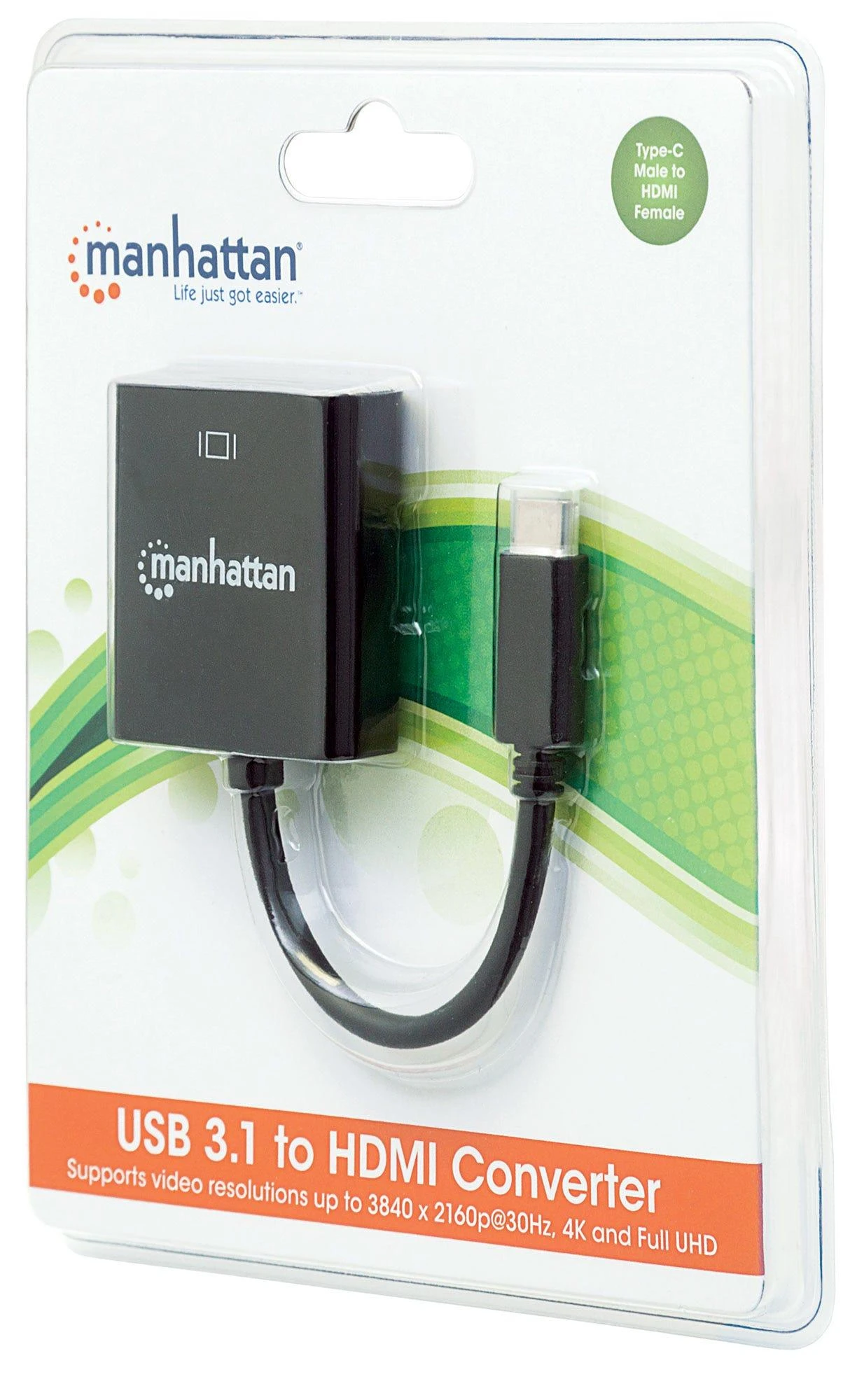 Manhattan 151788 kabelių sąsaja / invertavimo adapteris USB-C HDMI Juoda