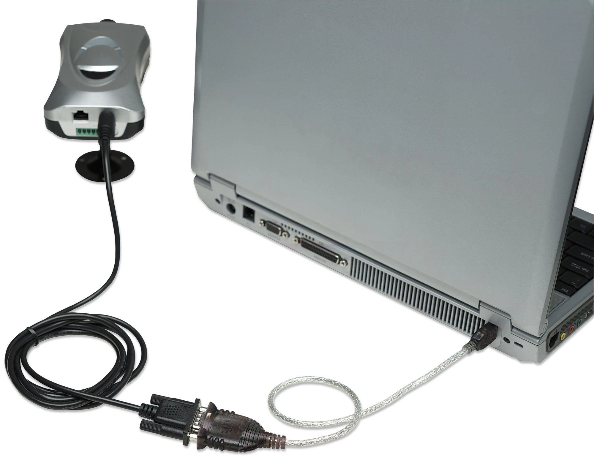 Manhattan 151801 serijinis kabelis Sidabras 0,45 m USB A Serial/COM/RS232/DB9