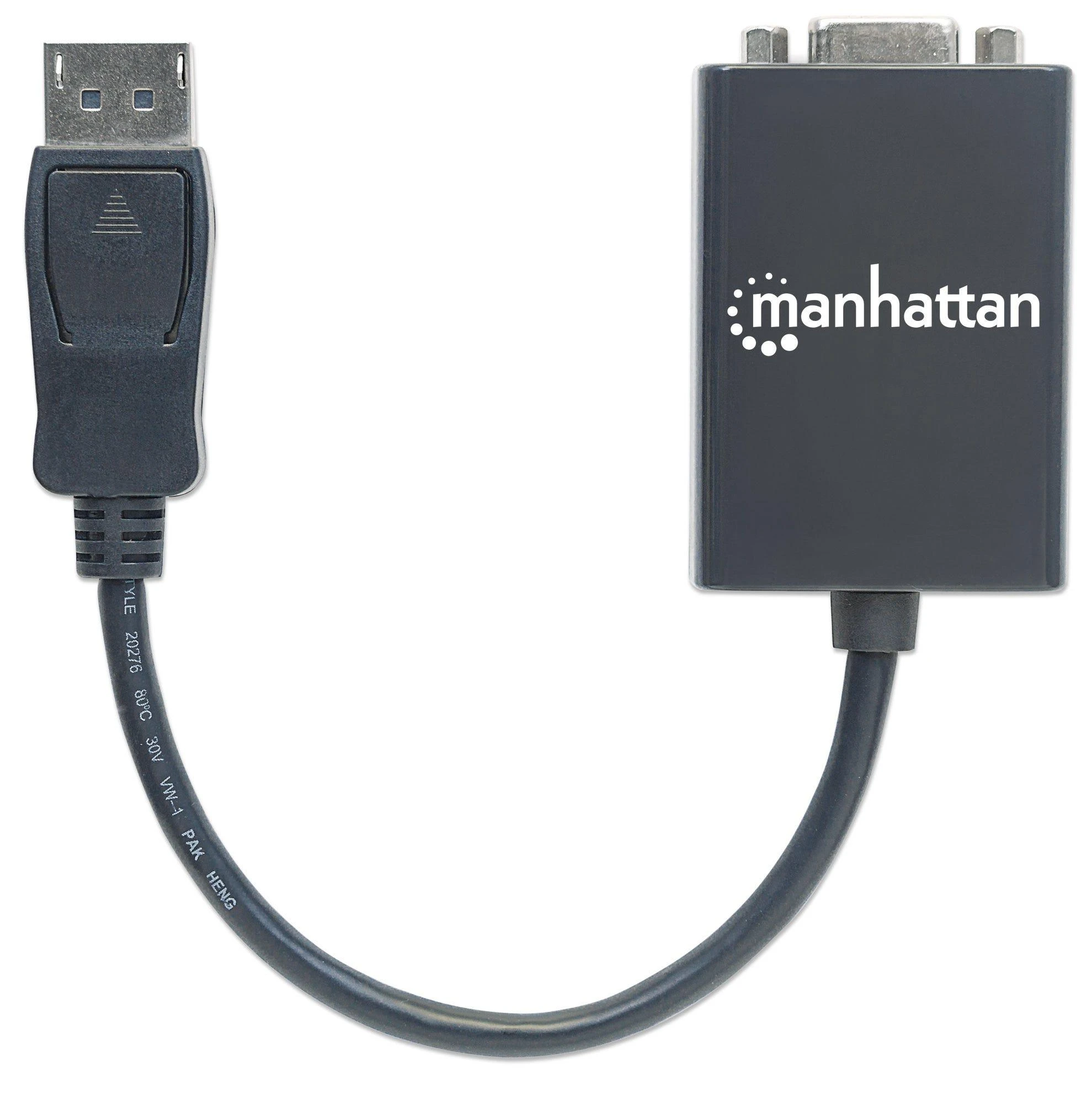 StarTech Manhattan 151962 kabelių sąsaja / invertavimo adapteris DisplayPort VGA (D-Sub) Juoda