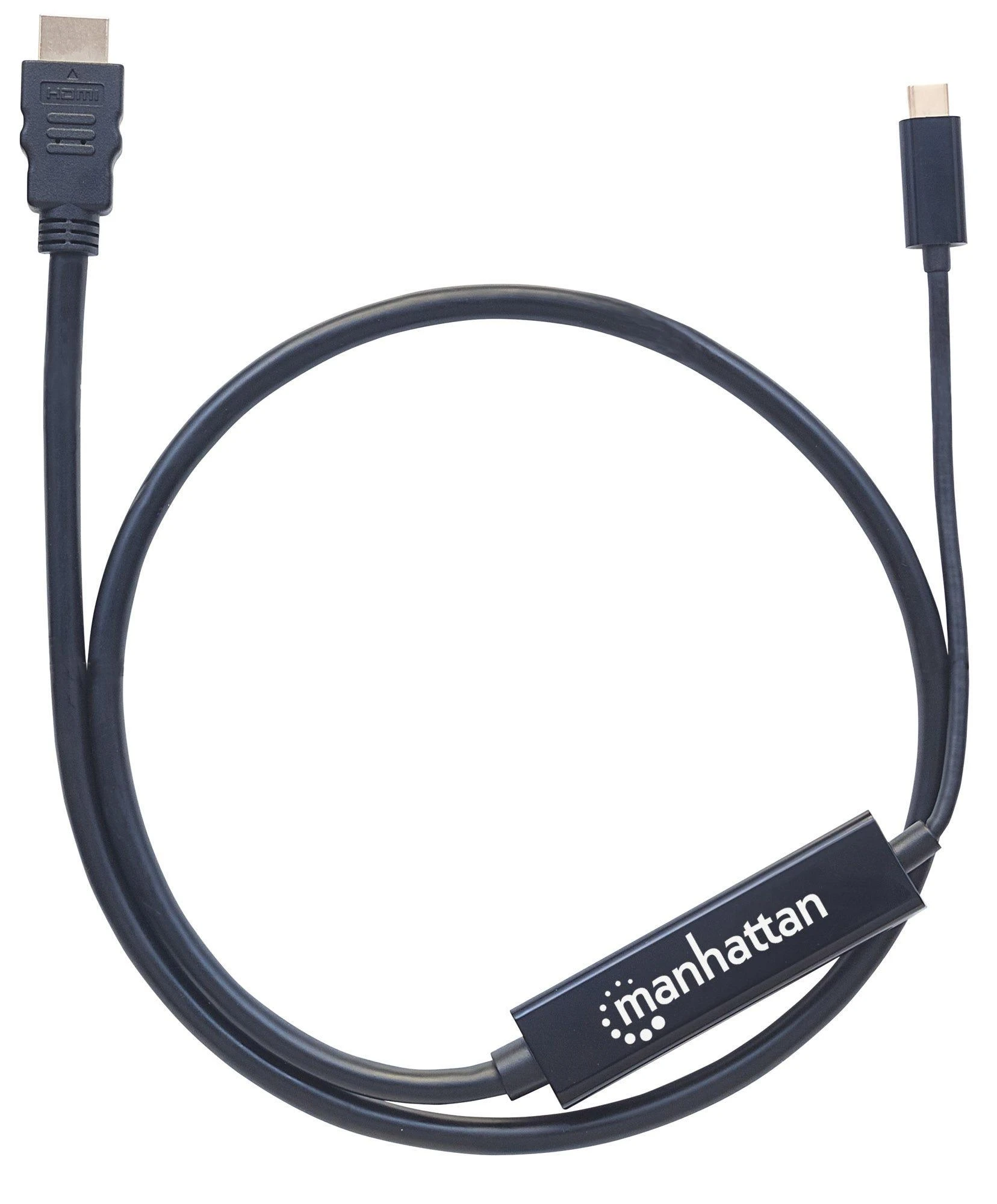 StarTech Manhattan 152235 vaizdo kabelio adapteris 1 m C tipo USB HDMI Juoda