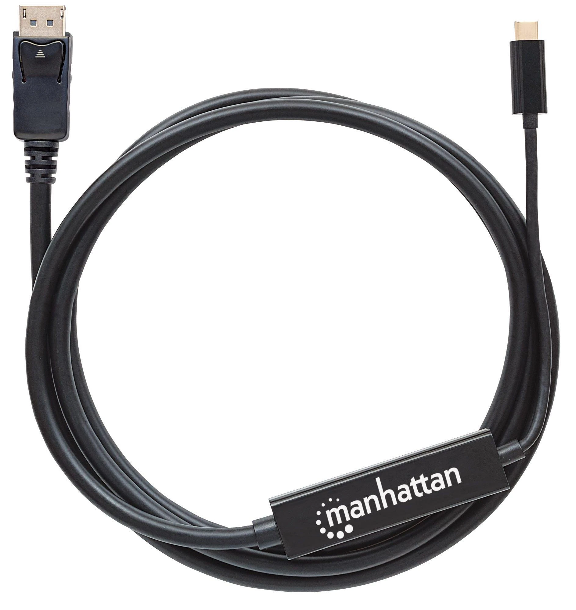 Manhattan 152464 vaizdo kabelio adapteris 2 m C tipo USB DisplayPort Juoda