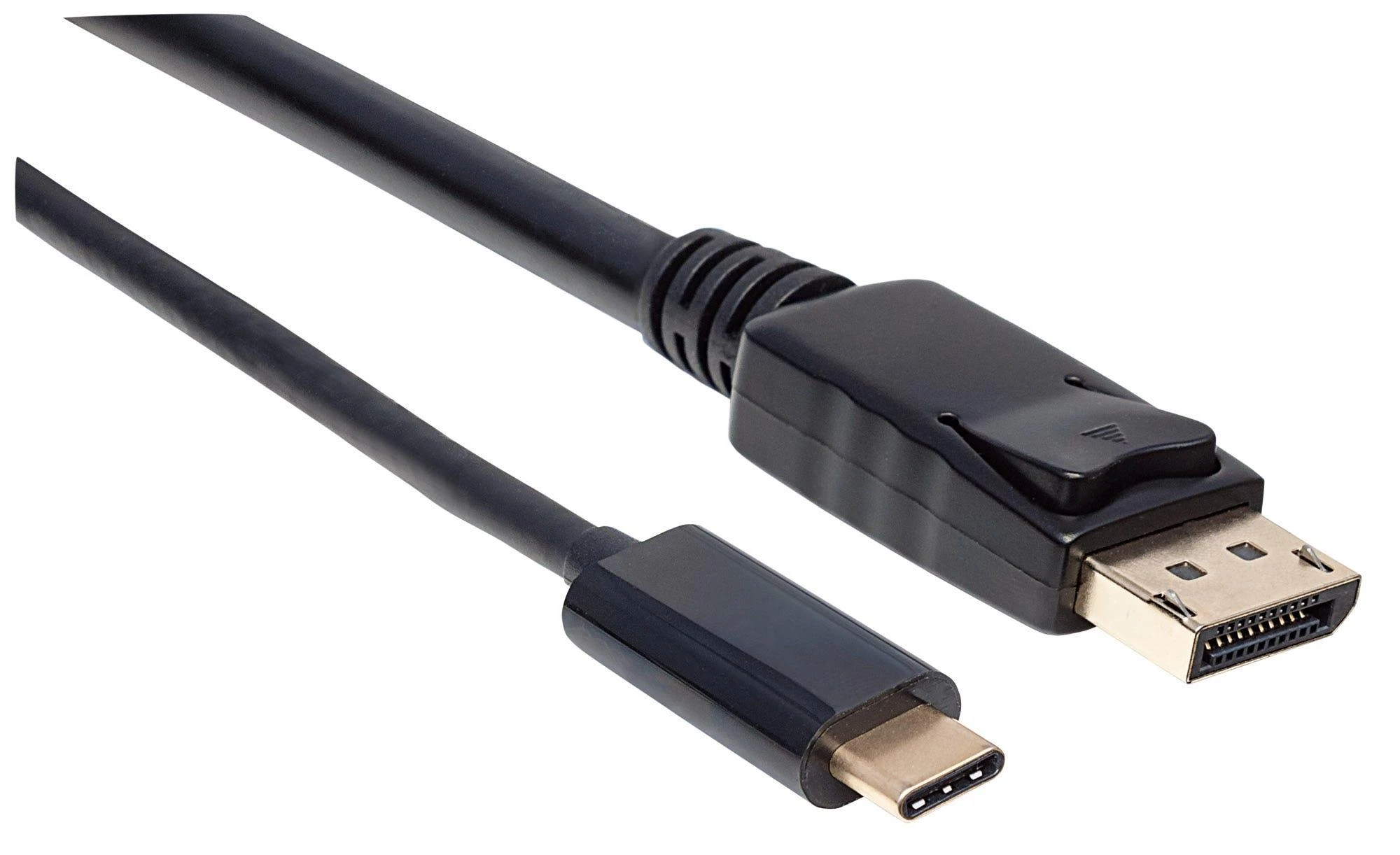 Manhattan 152464 vaizdo kabelio adapteris 2 m C tipo USB DisplayPort Juoda