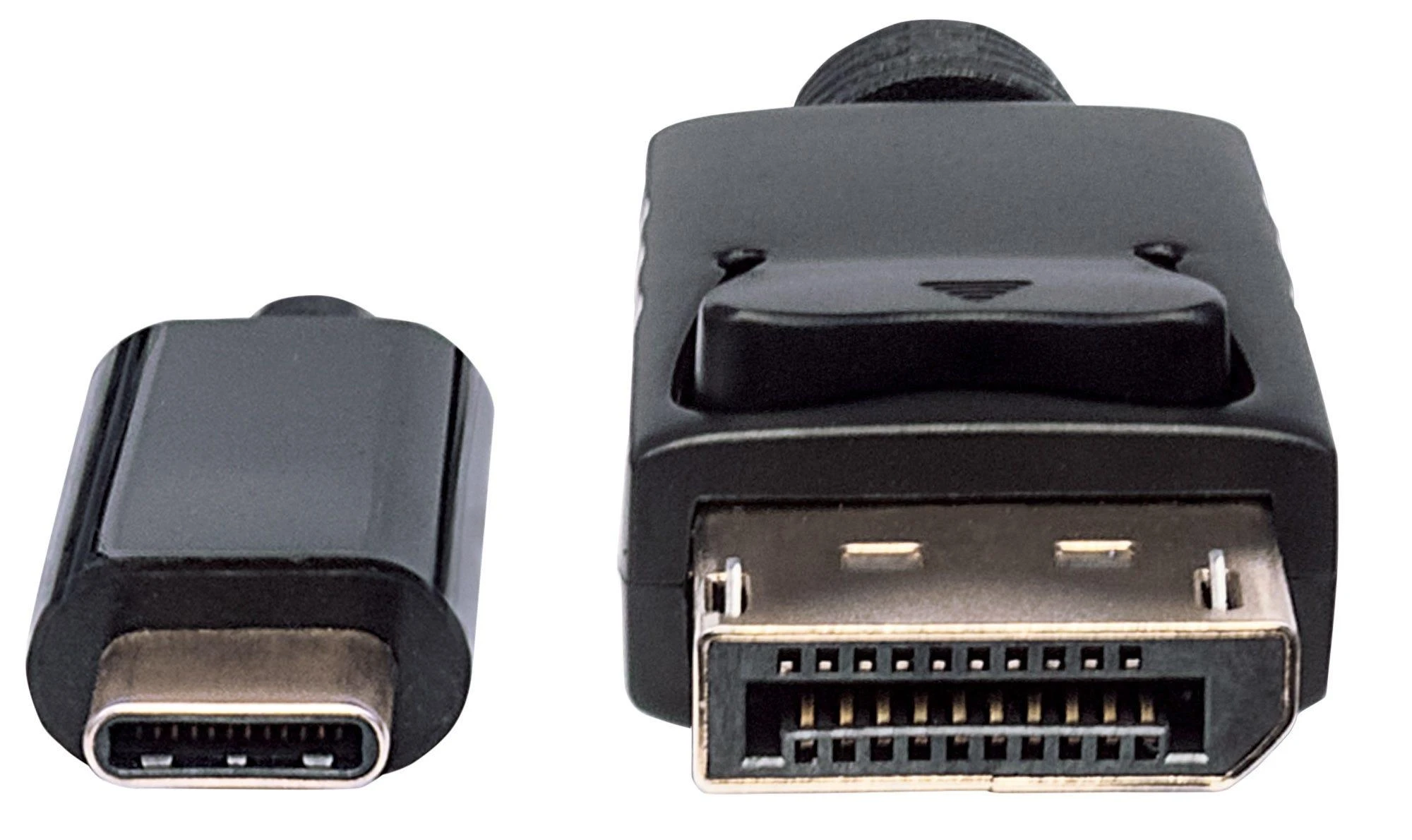 Intracom MANHATTAN USB-C į DisplayPort adapterio kabelis 1m konvertuoja DP Alt režimo signalą į 4K DP išvestį 1 m 3 pėdos Juodas