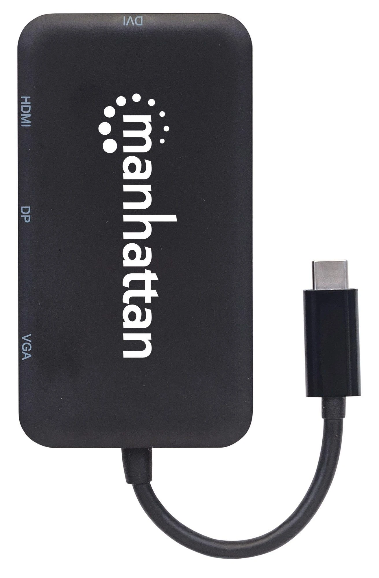 MANHATTAN 152600 Manhattan AV USB-C 3.1 kelių prievadų adapteris –> HDMI/DP/VGA/DVI