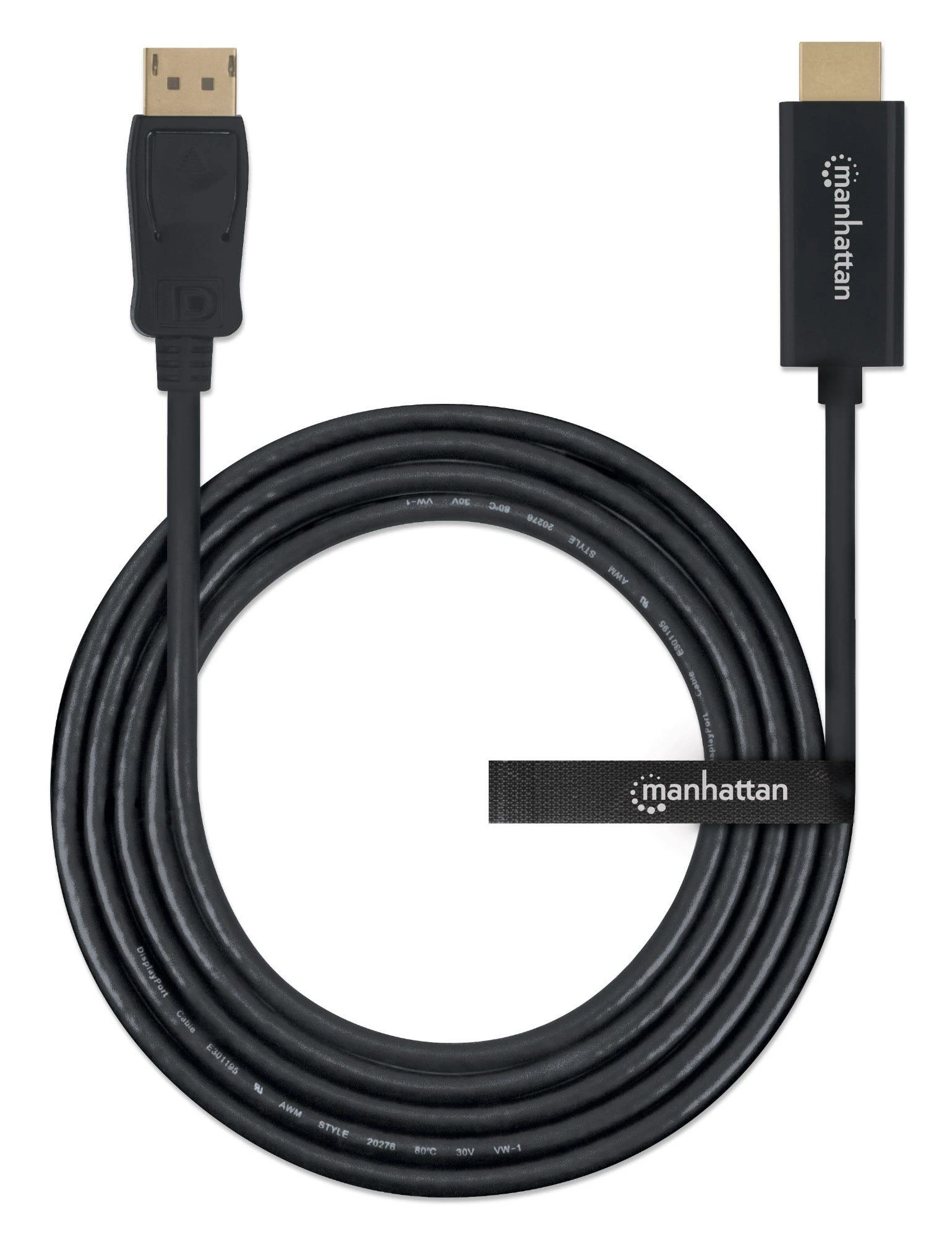 Manhattan 152679 vaizdo kabelio adapteris 1,8 m DisplayPort HDMI Juoda