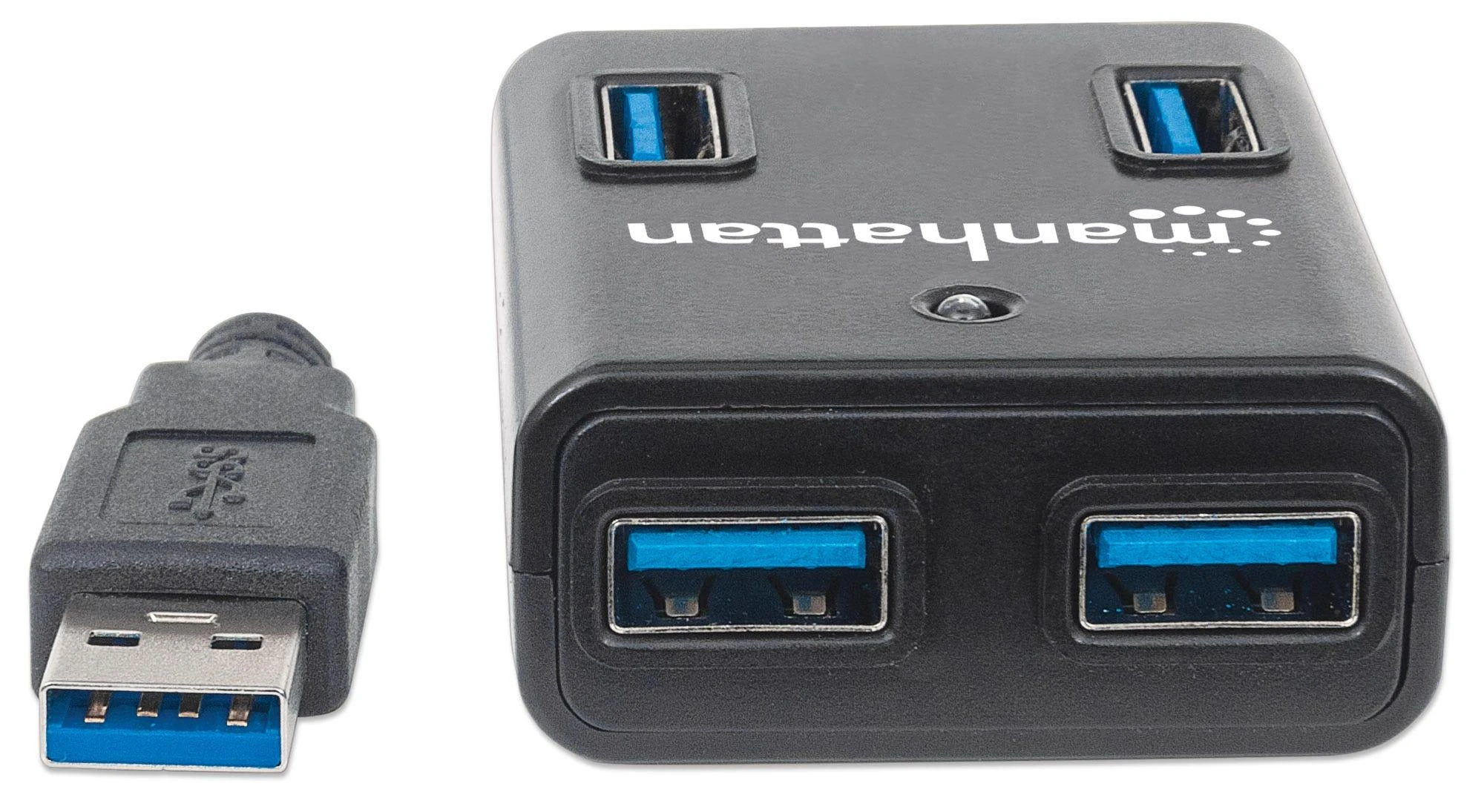 Manhattan 162296 sąsajos šakotuvas USB 3.2 Gen 1 (3.1 Gen 1) Type-A 5000 Mbit/ai Juoda
