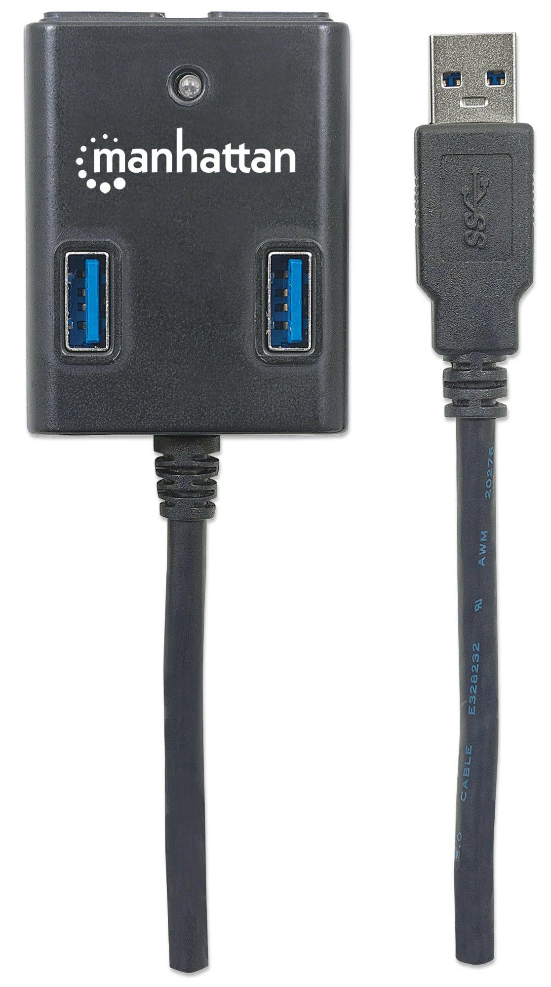 Manhattan 162296 sąsajos šakotuvas USB 3.2 Gen 1 (3.1 Gen 1) Type-A 5000 Mbit/ai Juoda