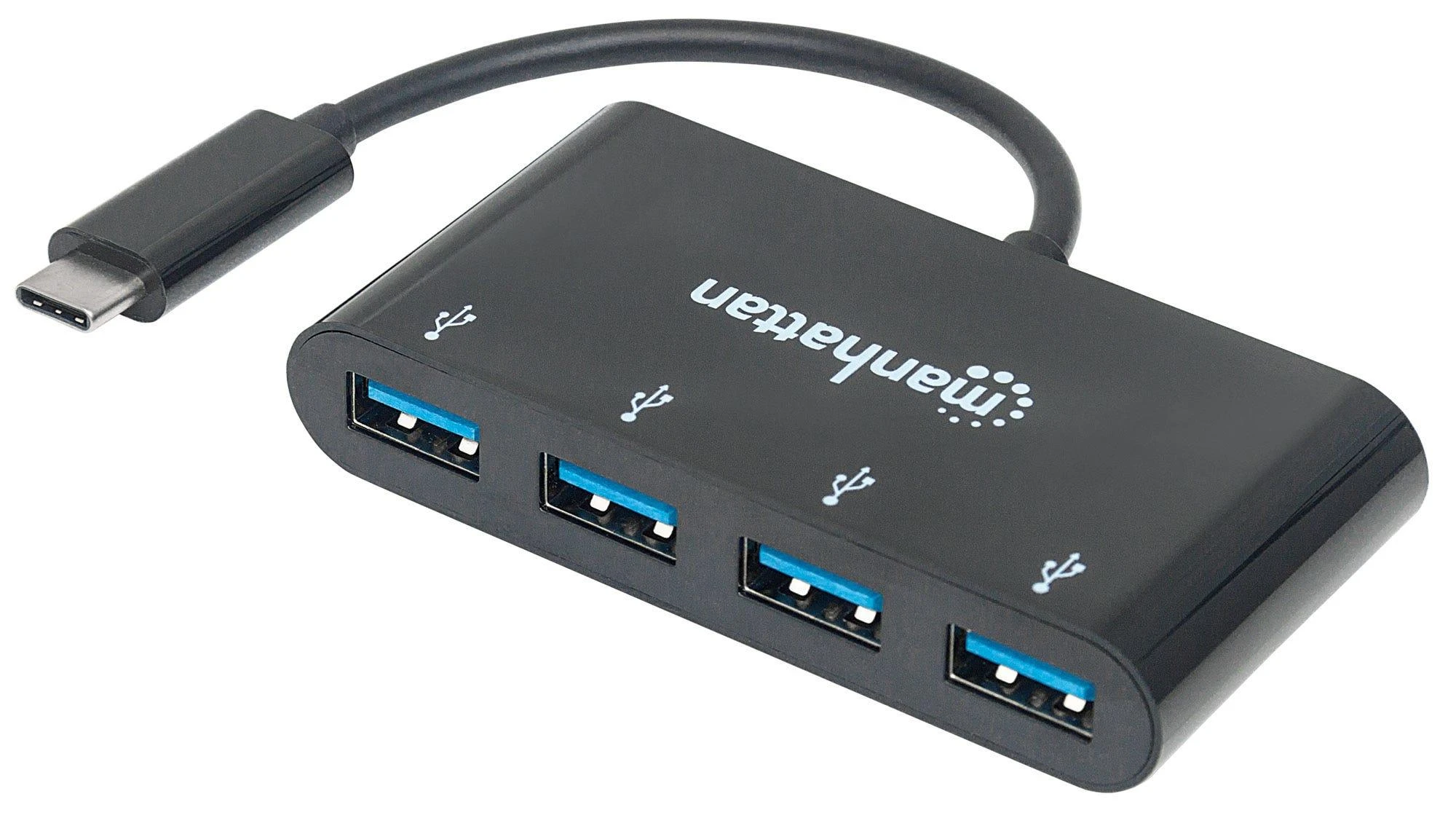 MANHATTAN 162746 Manhattan SuperSpeed USB-C 3.1 Gen1 iki 4-jungtys USB-A 3.0 šakotuvas (3x USB-A)