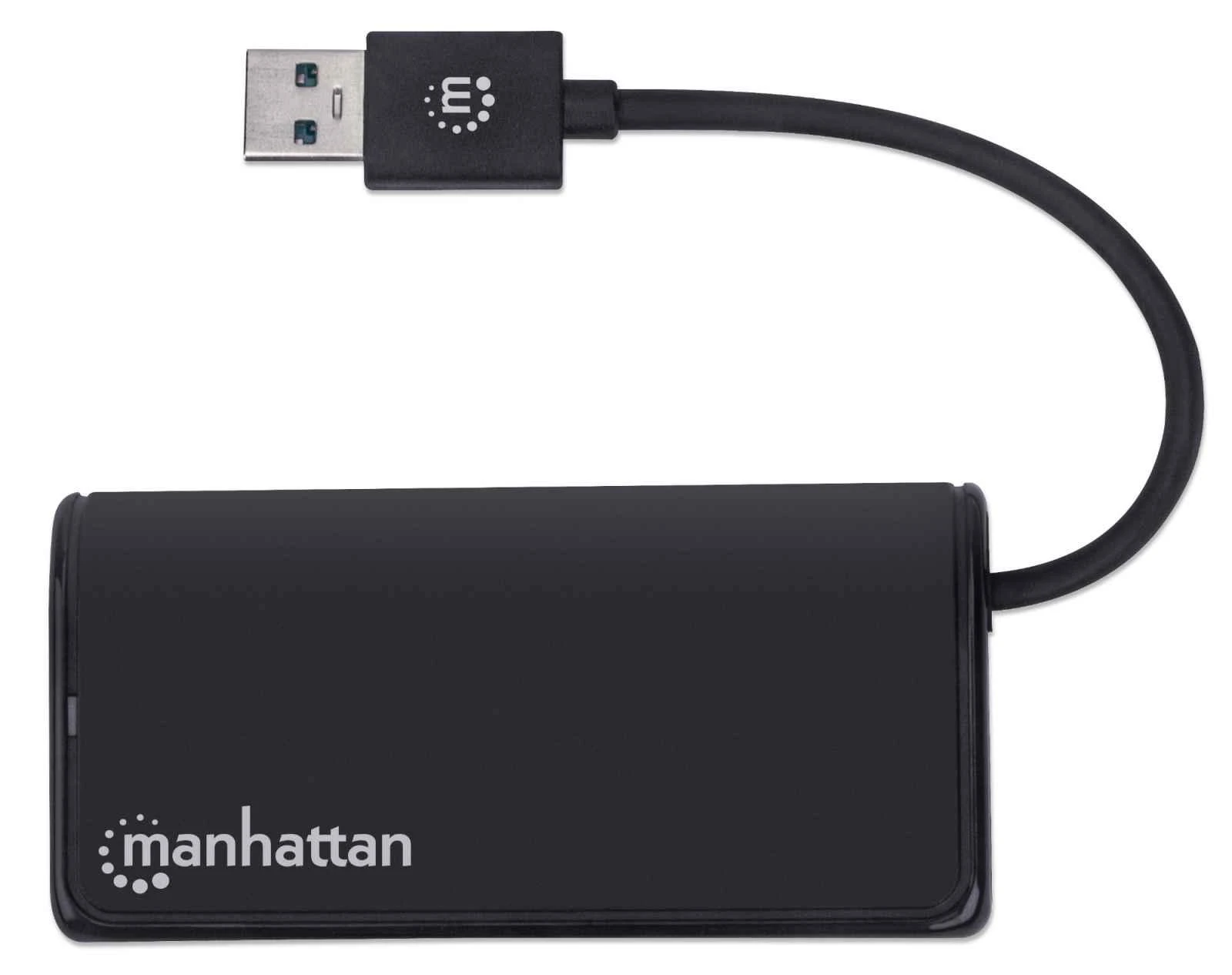 Manhattan 164900 sąsajos šakotuvas USB 3.2 Gen 1 (3.1 Gen 1) Type-A 5000 Mbit/ai Juoda