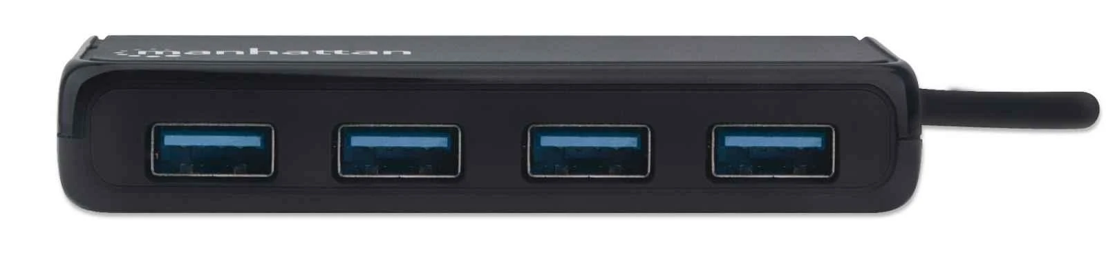 Manhattan 164900 sąsajos šakotuvas USB 3.2 Gen 1 (3.1 Gen 1) Type-A 5000 Mbit/ai Juoda