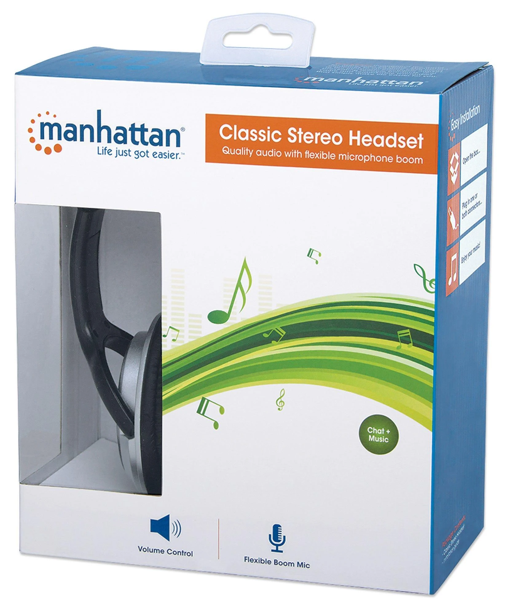 Intracom MANHATTAN Classic Stereo Ausinės Lankstus nerūdijančio plieno mikrofono strypas Paminkštintas pašalina triukšmą