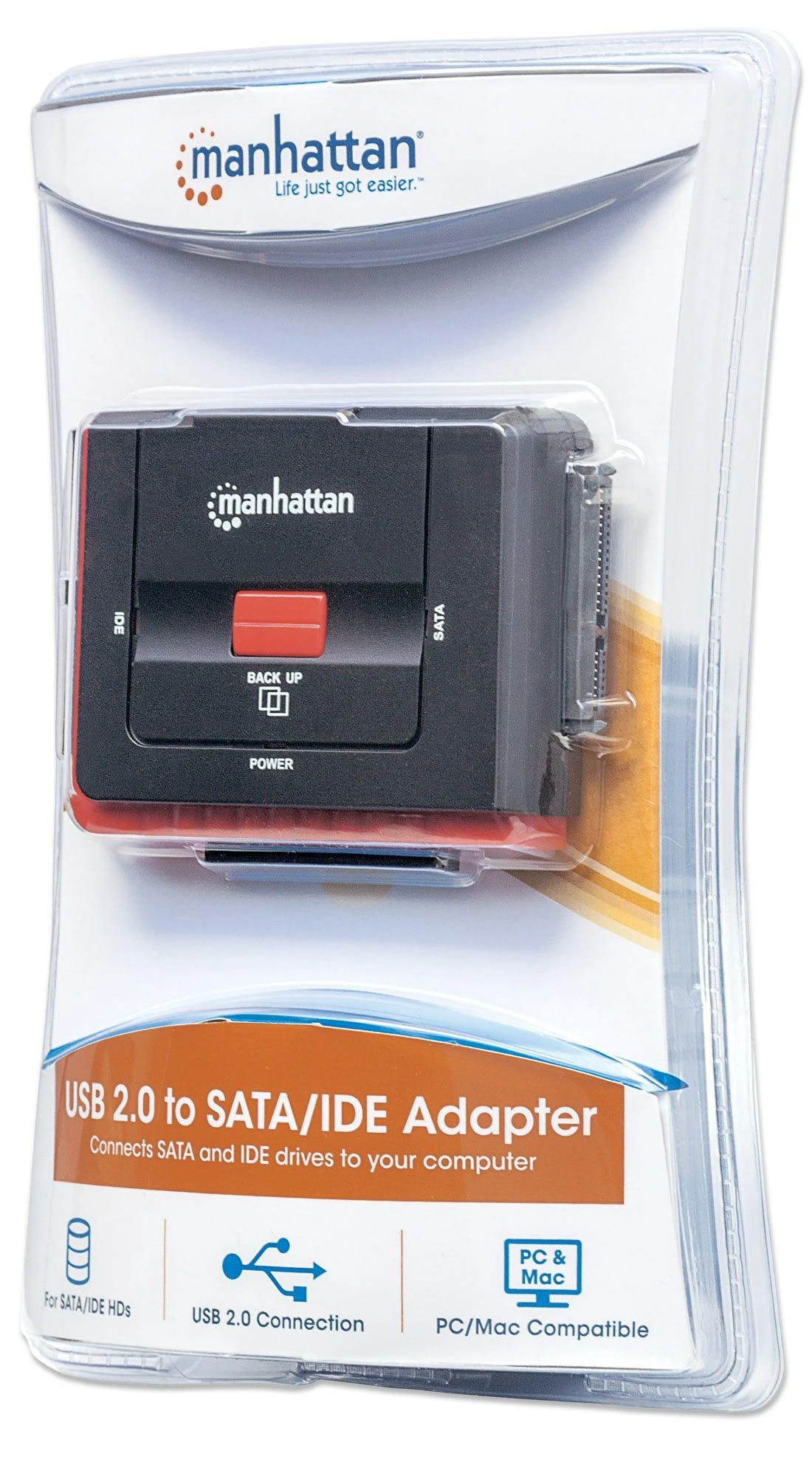 Manhattan 179195 kabelių sąsaja / invertavimo adapteris USB A SATA L/IDE 40-pin/IDE 44-pin Juoda